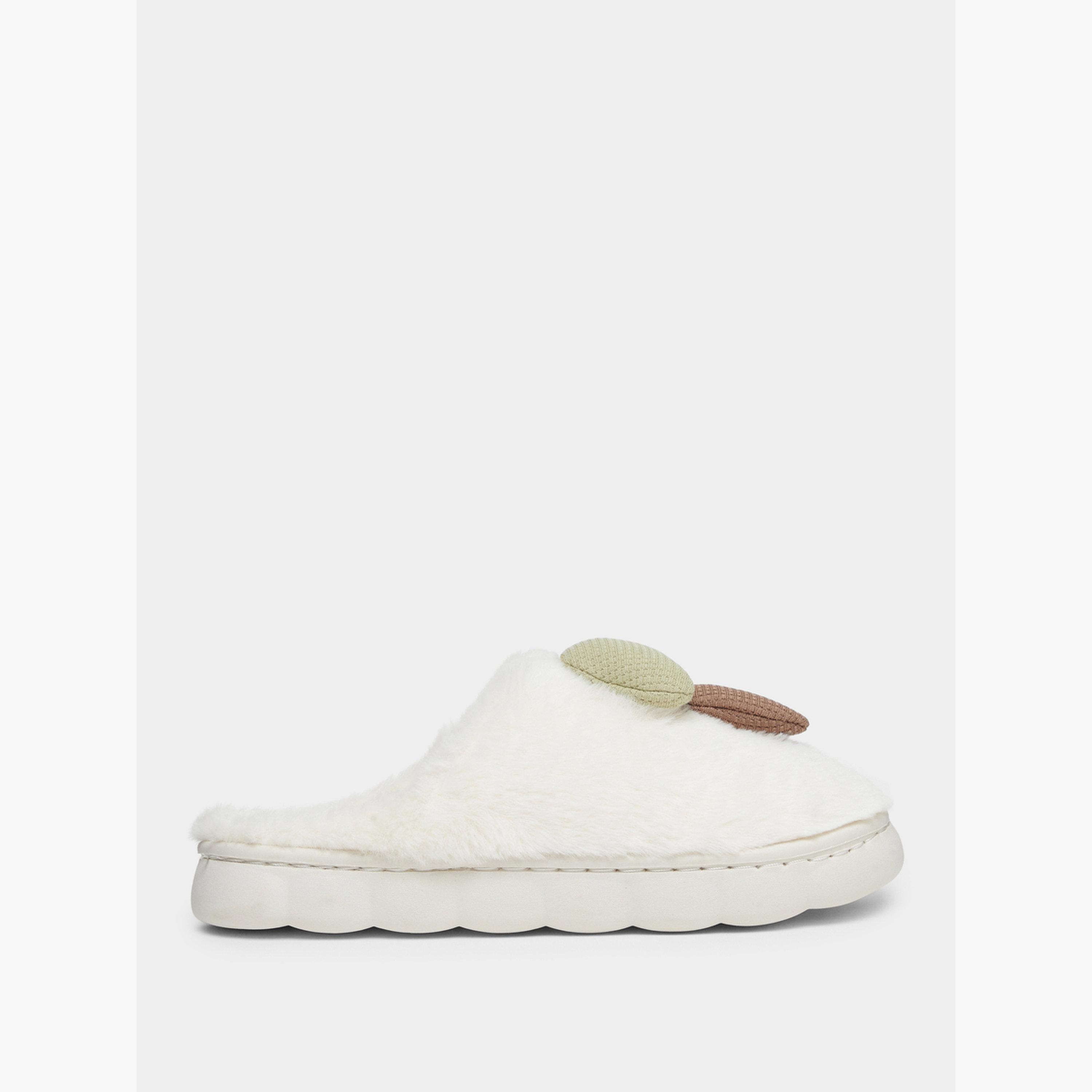 Take Two Solid Plush Mushroom Accent Bedroom Slippers-women-shoes-bedroomslippers-image-2