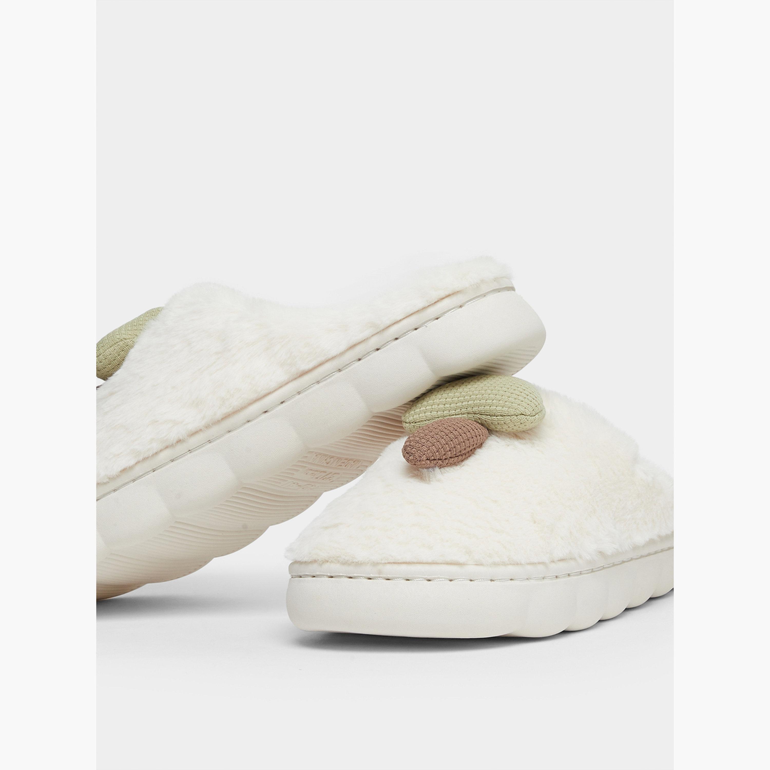 Take Two Solid Plush Mushroom Accent Bedroom Slippers-women-shoes-bedroomslippers-image-3