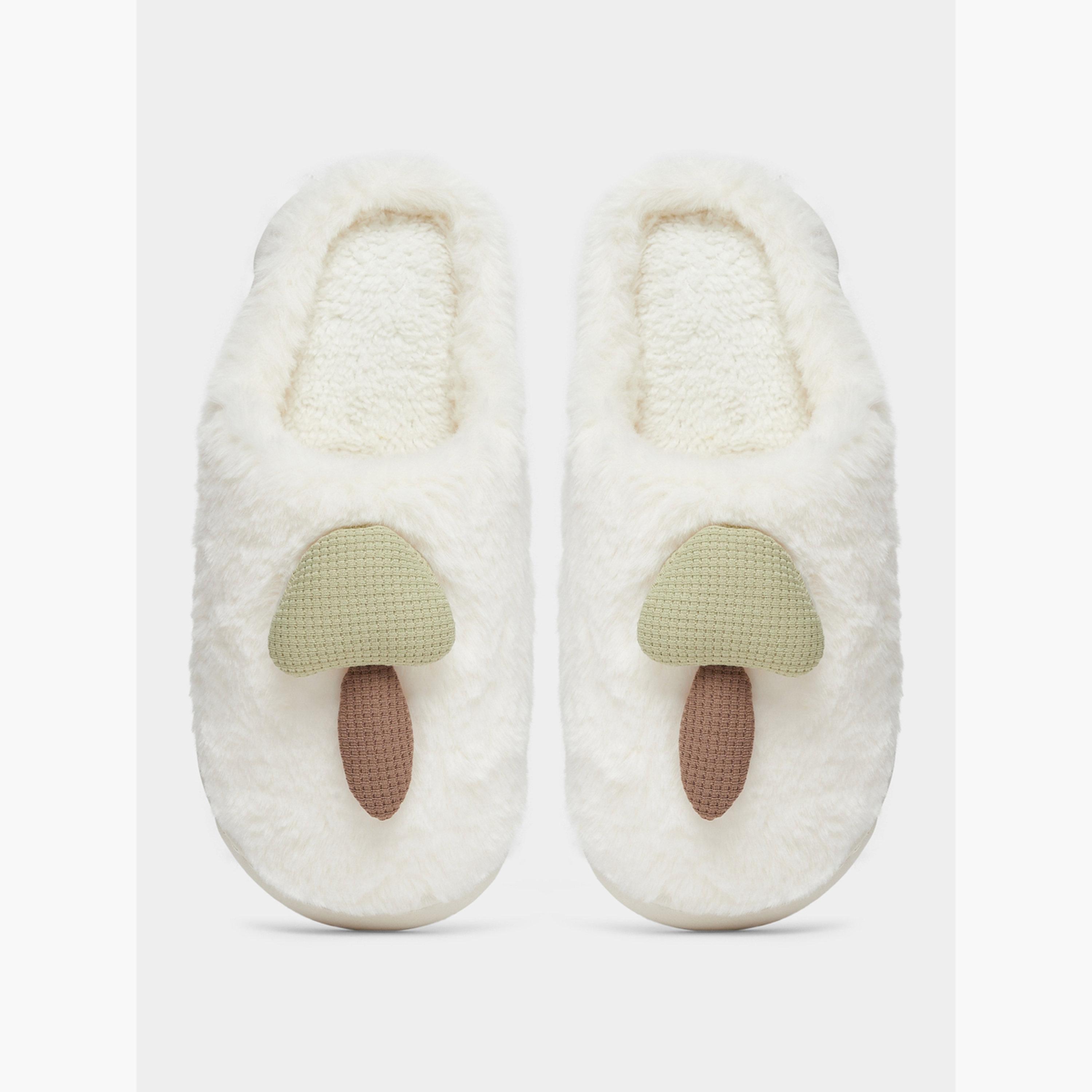 Take Two Solid Plush Mushroom Accent Bedroom Slippers-women-shoes-bedroomslippers-image-5