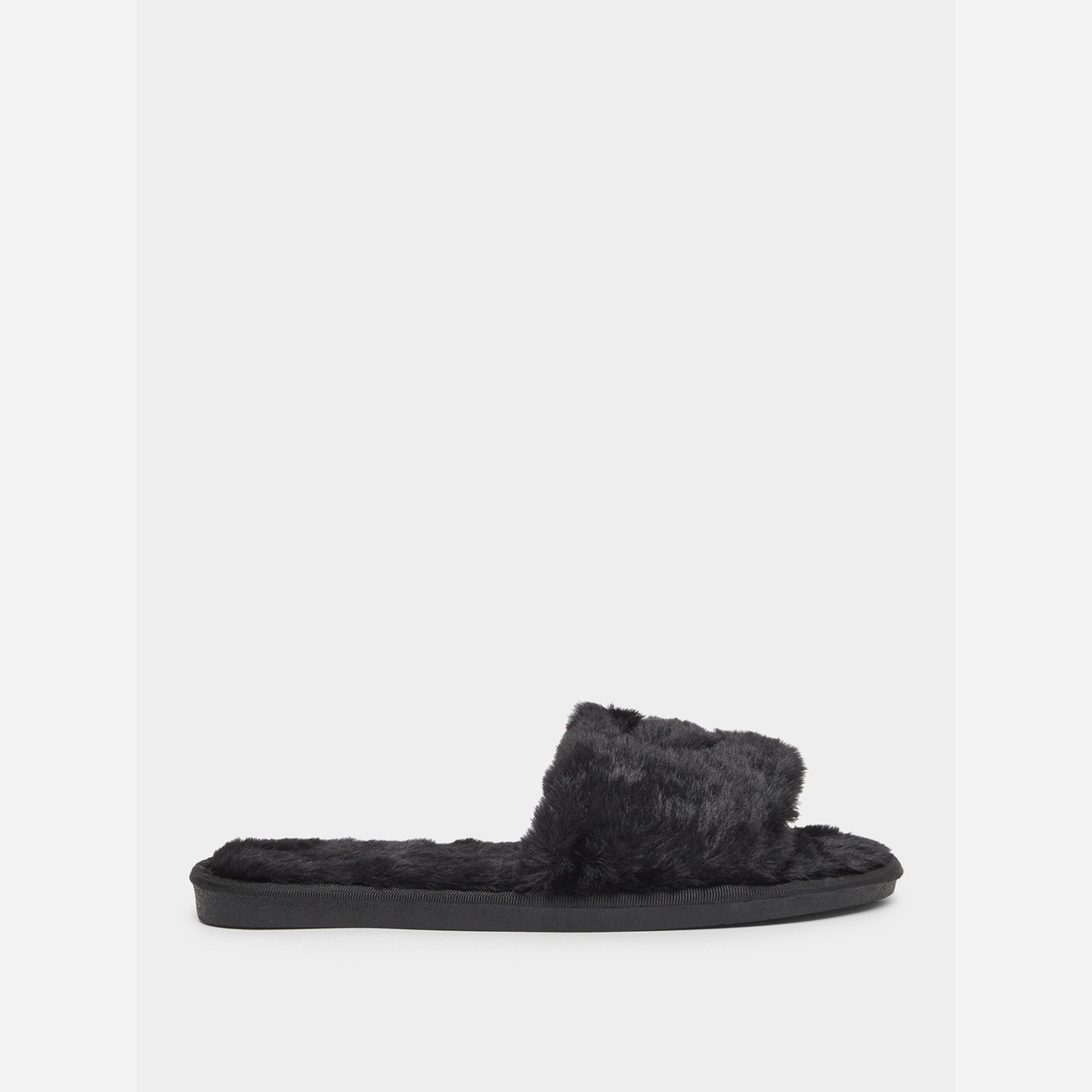 تيك تو - شبشب مخمل مزين بتفاصيل على شكل قلب-women-shoes-bedroomslippers-image-2