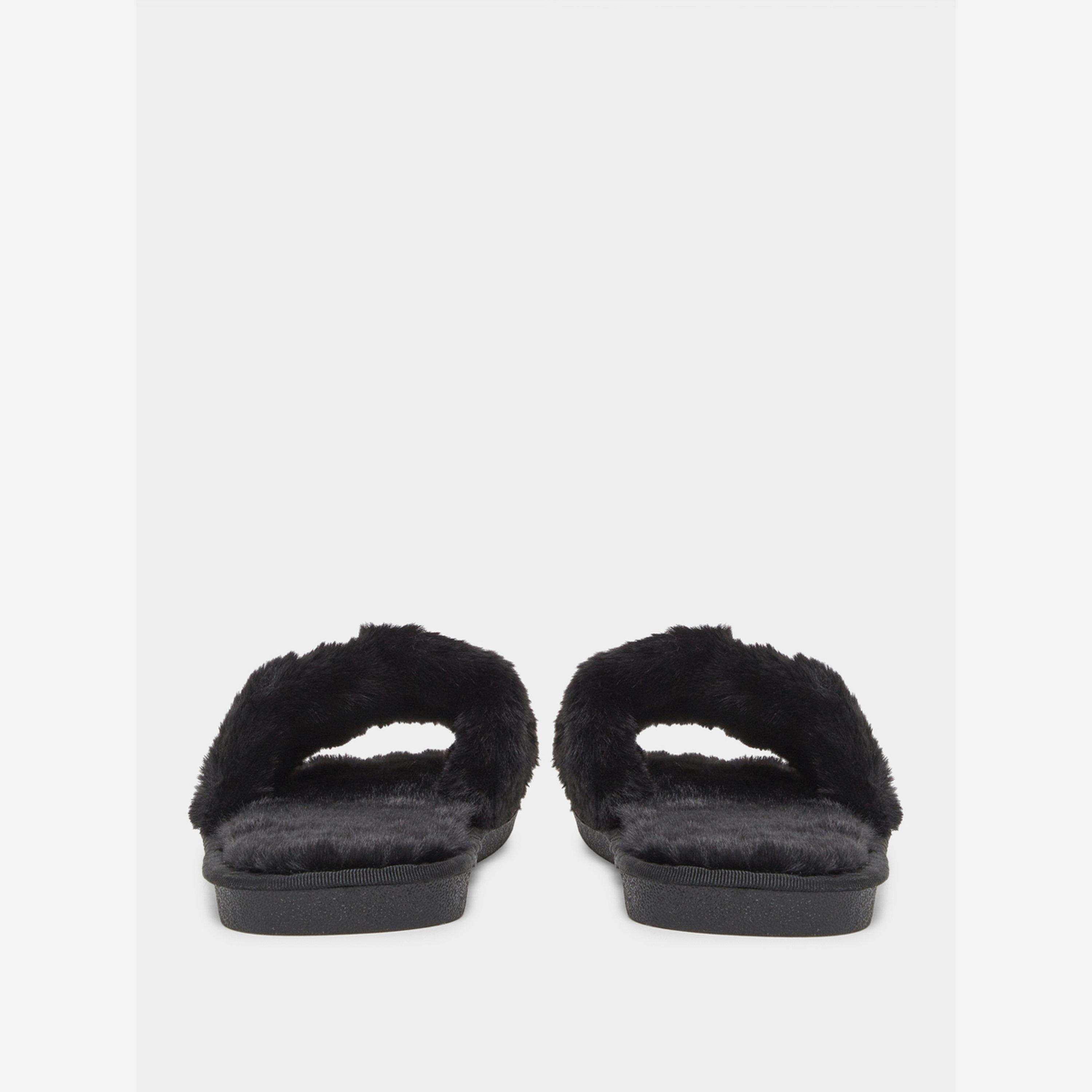 Take Two Solid Plush Heart Detail Slippers-women-shoes-bedroomslippers-image-5