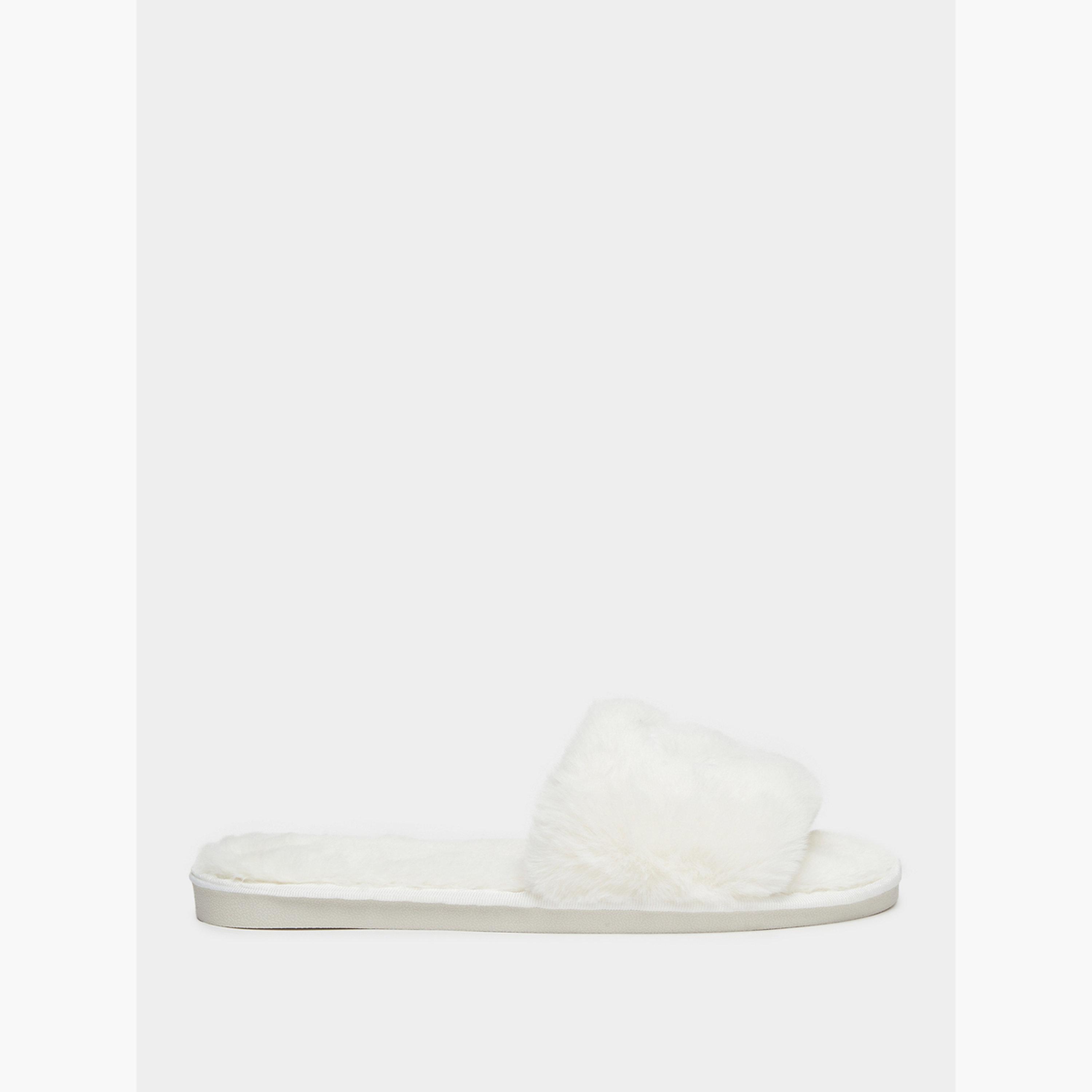 تيك تو - شبشب طبقة محشوة ناعمة صلبة بتفاصيل قلب-women-shoes-bedroomslippers-image-2