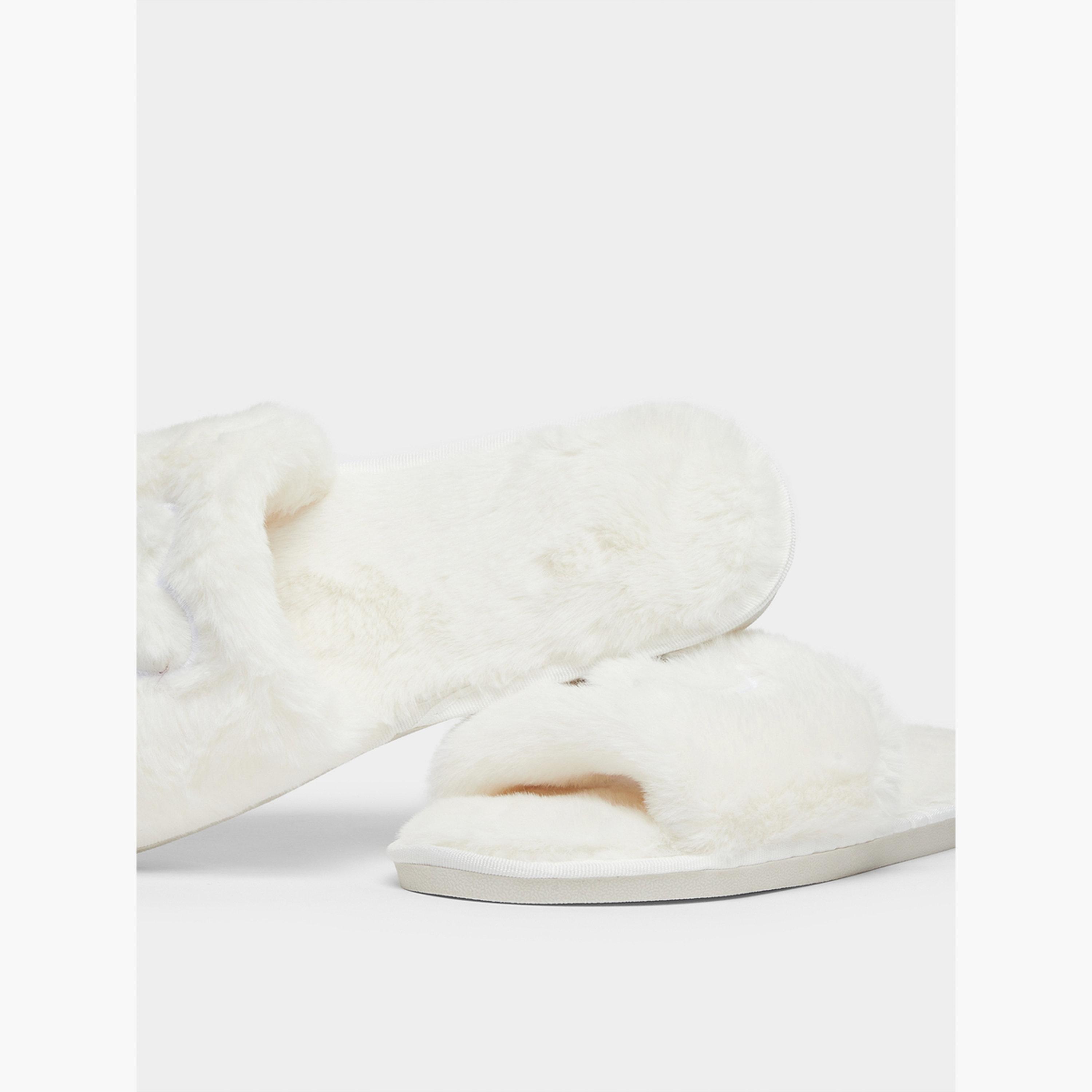 تيك تو - شبشب طبقة محشوة ناعمة صلبة بتفاصيل قلب-women-shoes-bedroomslippers-image-3