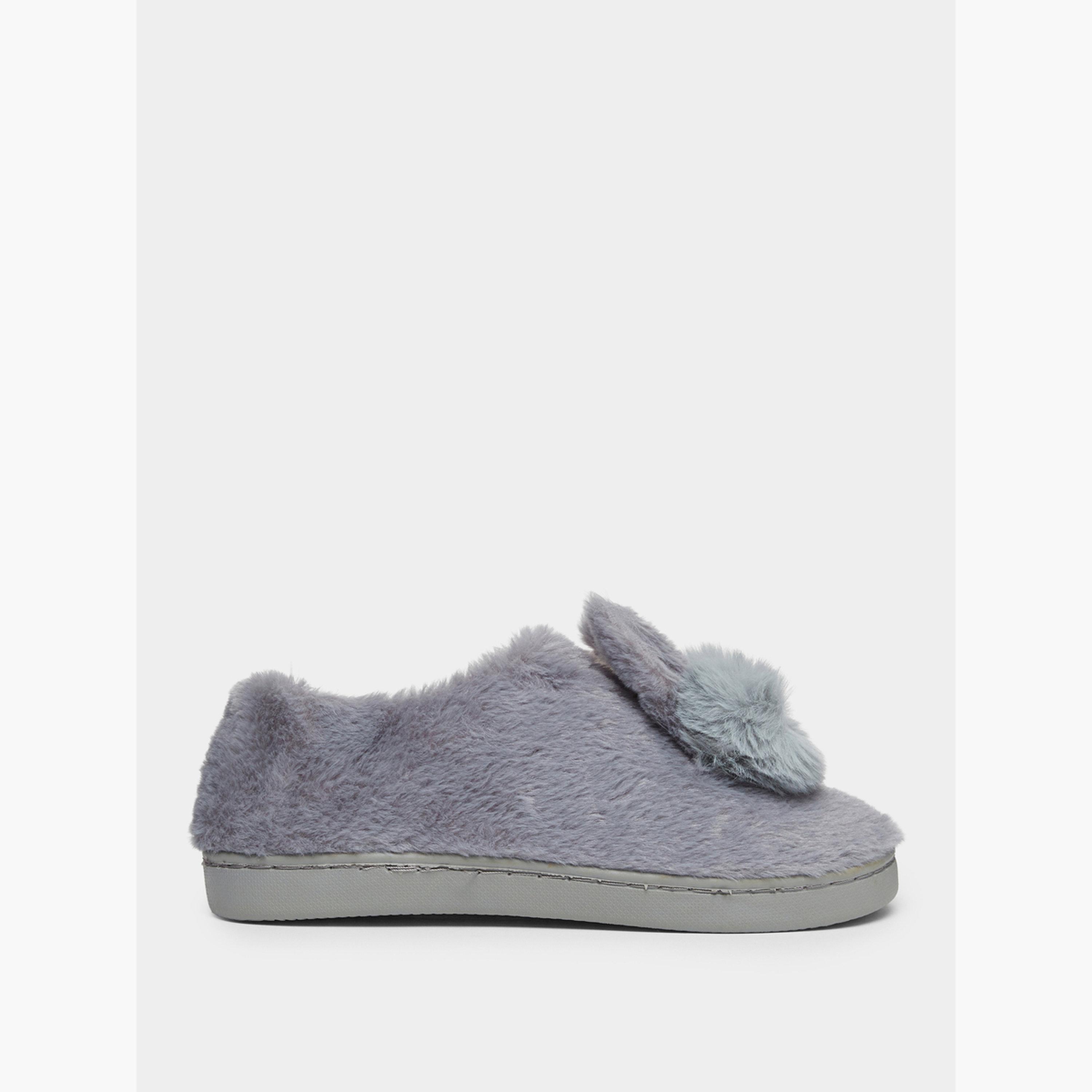 Take Two Solid Plush Cute Rabbit Bedroom Slippers-women-shoes-bedroomslippers-image-2