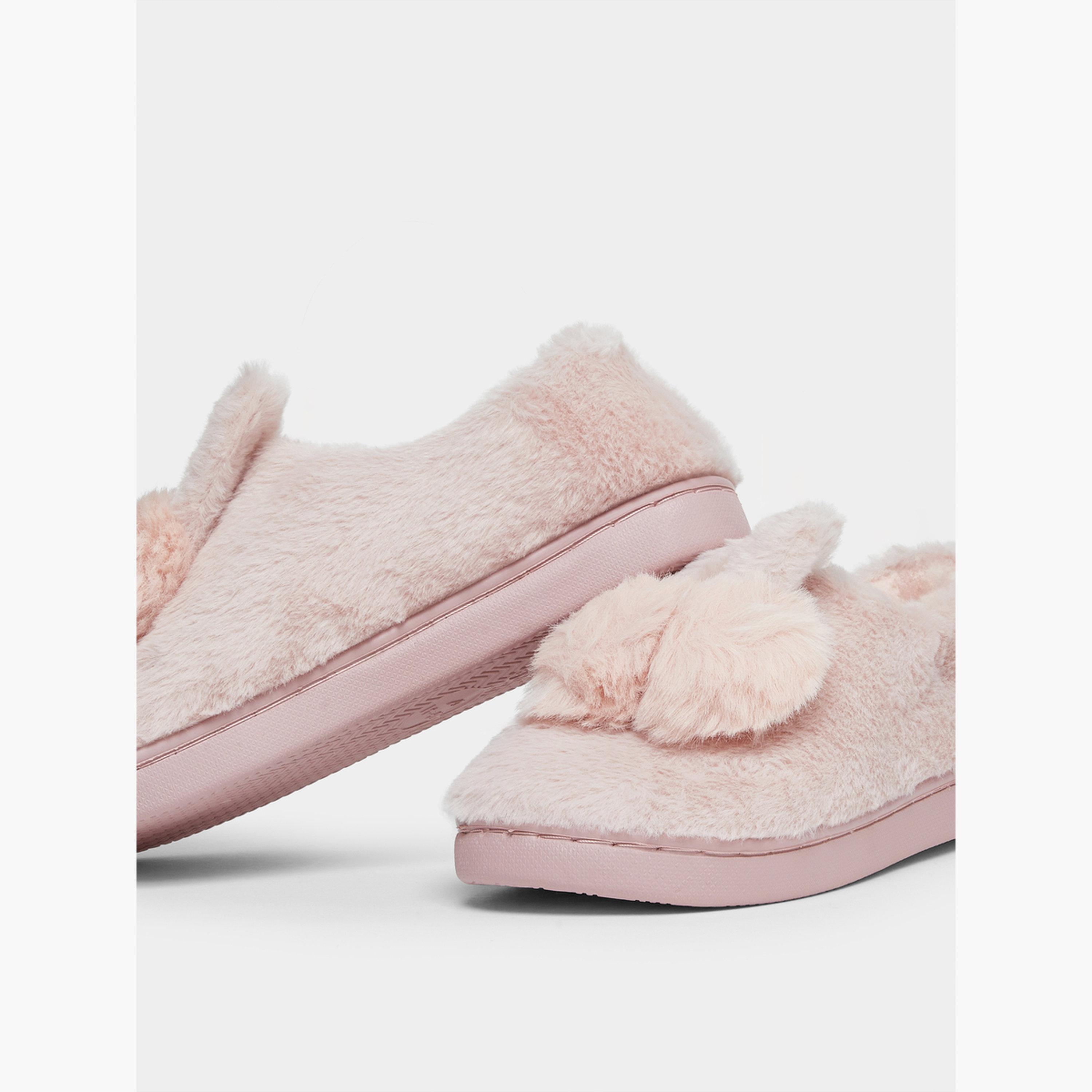 Take Two Solid Plush Cute Rabbit Bedroom Slippers-women-shoes-bedroomslippers-image-3