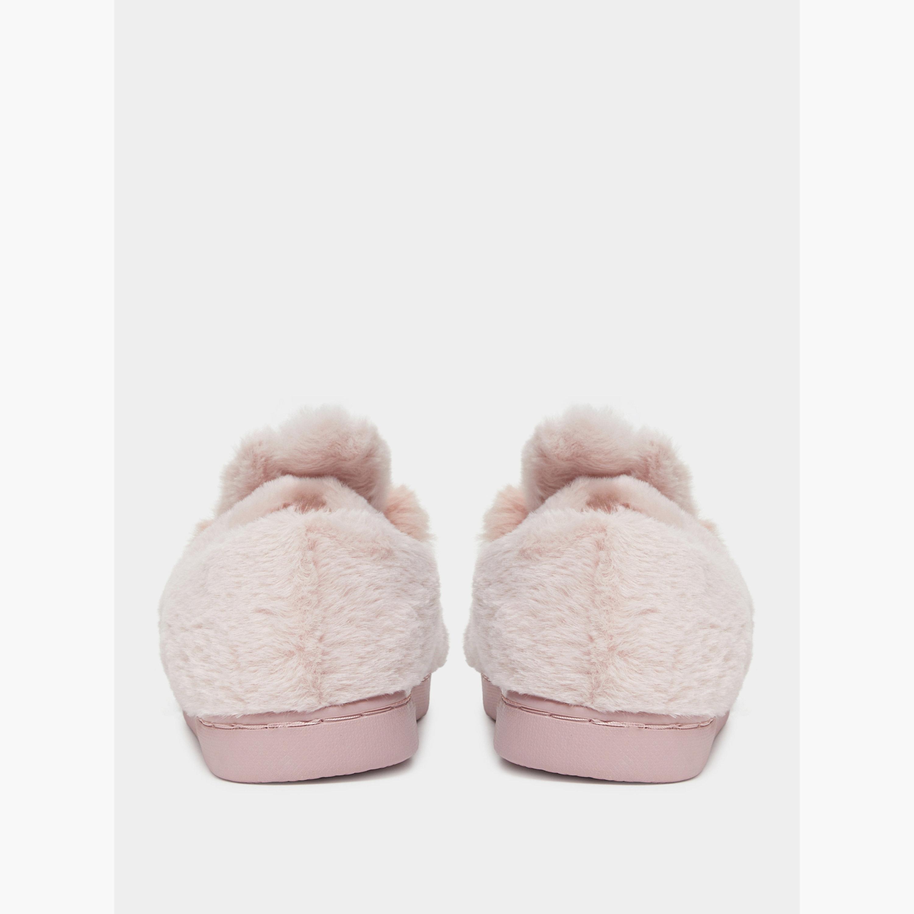 Take Two Solid Plush Cute Rabbit Bedroom Slippers-women-shoes-bedroomslippers-image-4