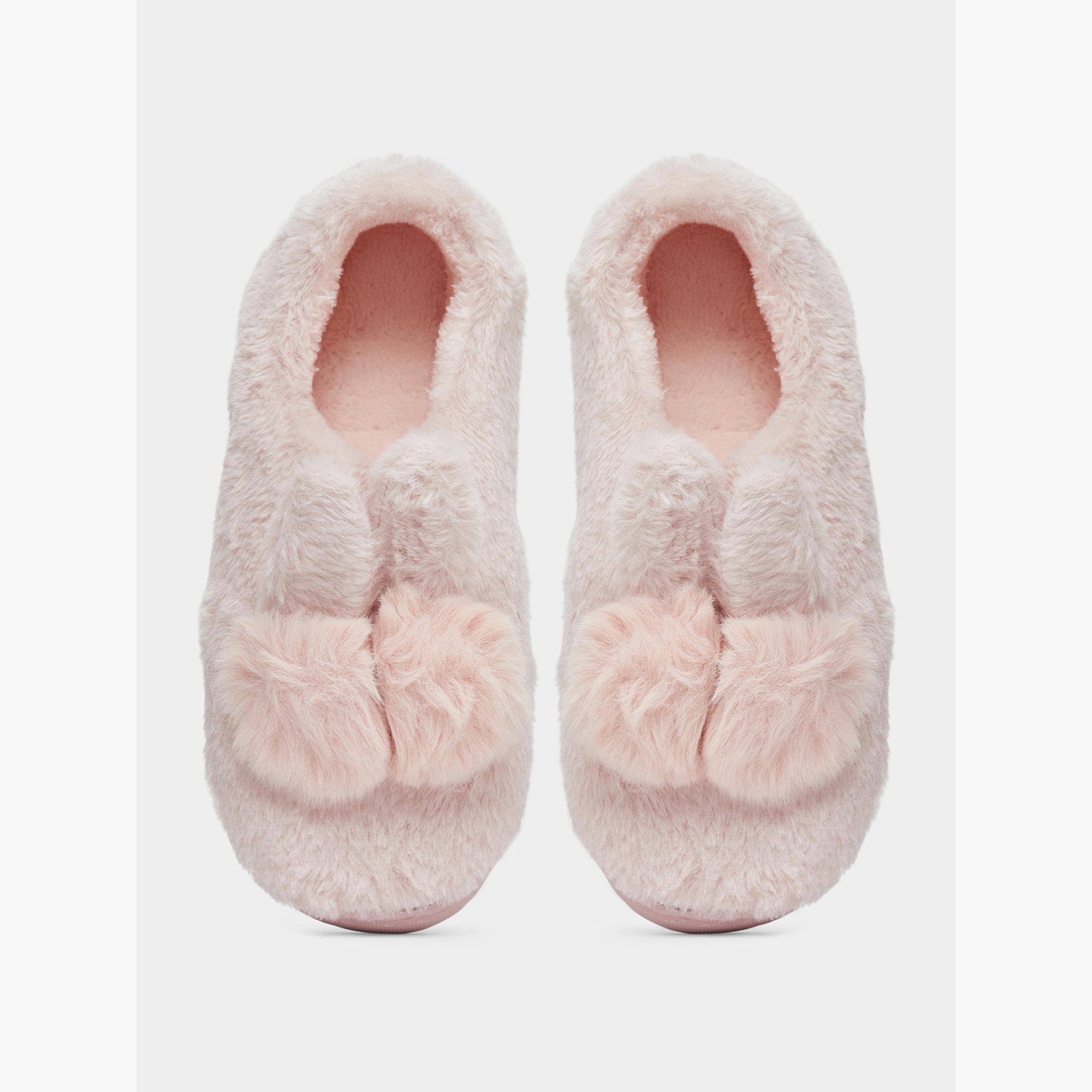 Take Two Solid Plush Cute Rabbit Bedroom Slippers-women-shoes-bedroomslippers-image-5