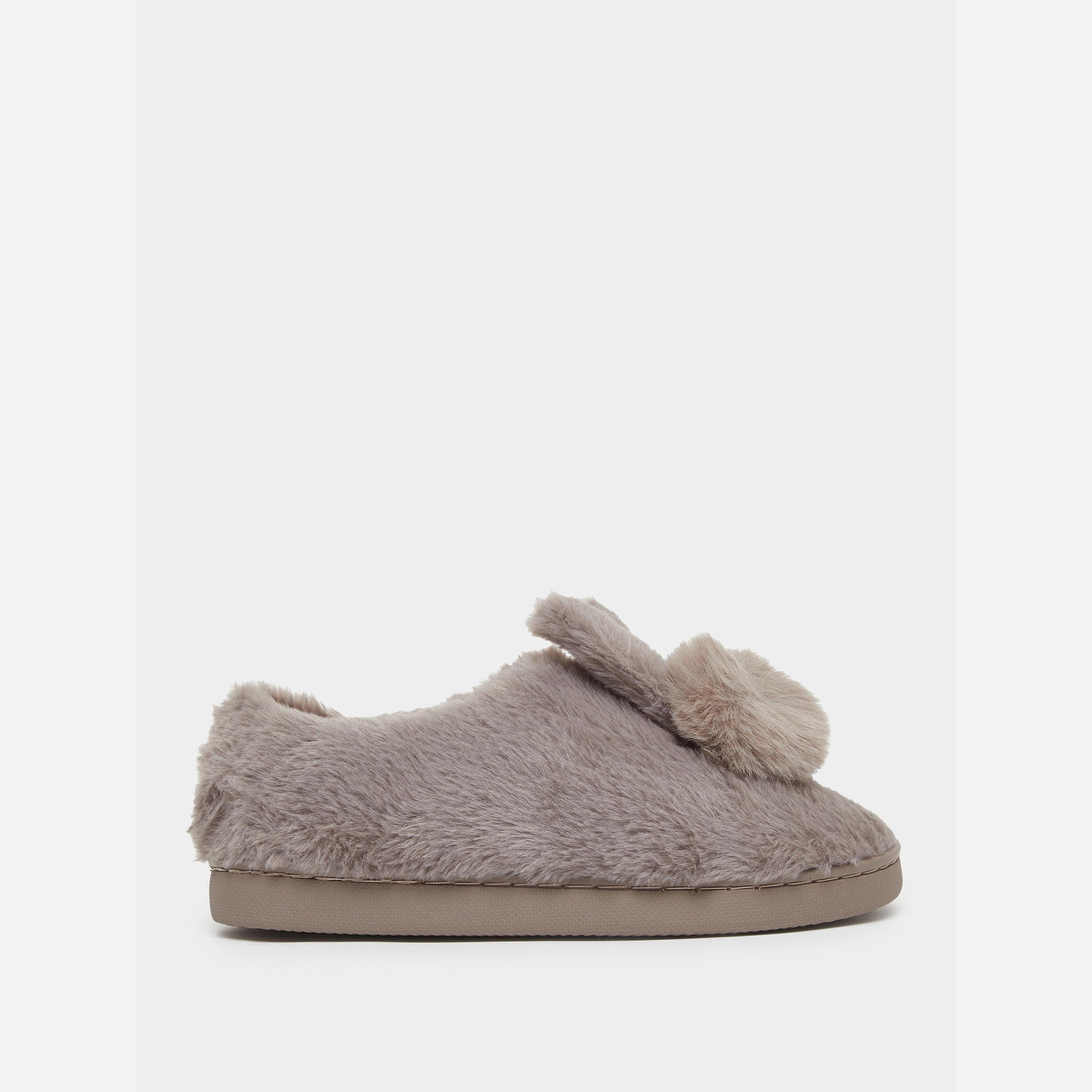 Take Two Solid Plush Cute Rabbit Bedroom Slippers-women-shoes-bedroomslippers-image-2