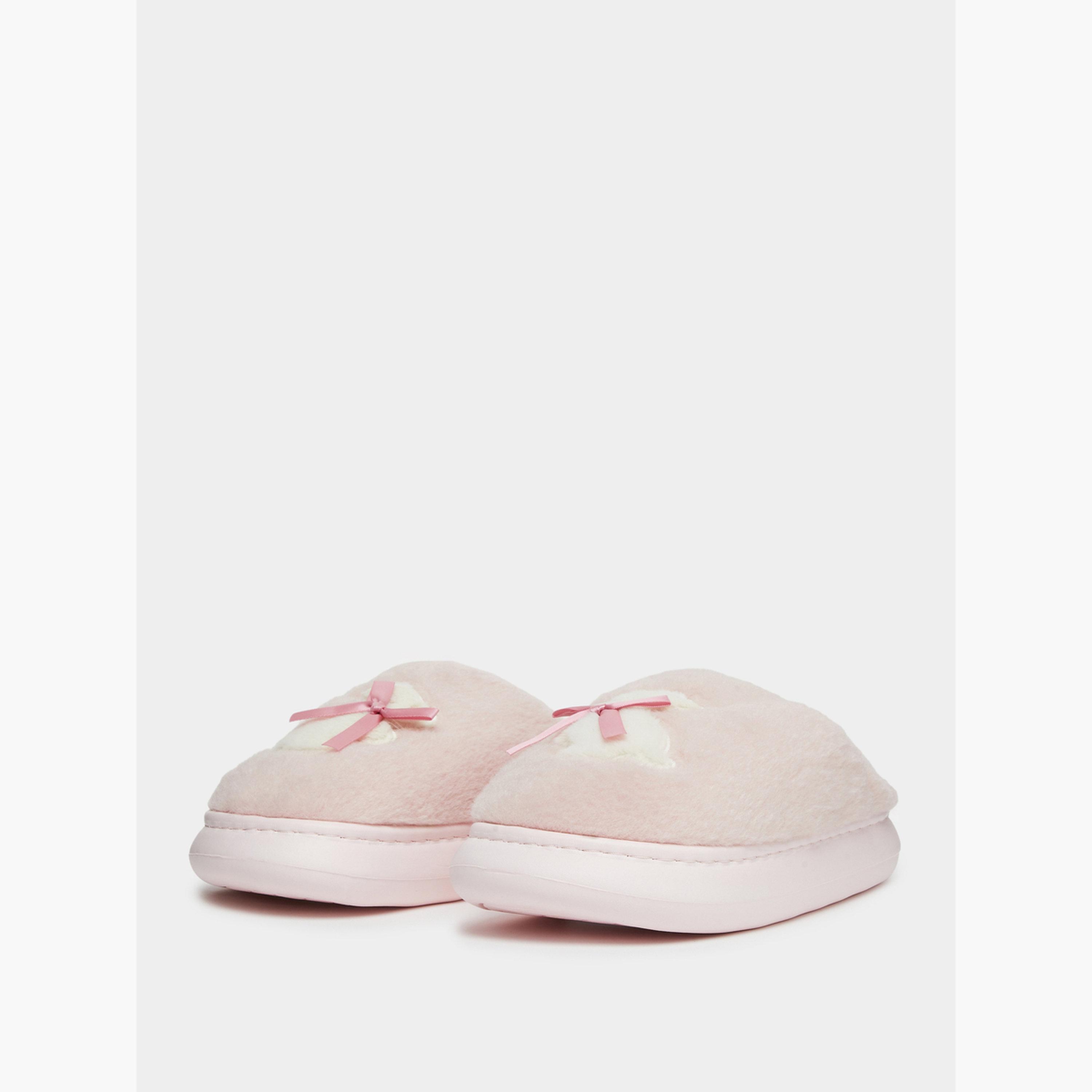 تيك تو - شبشب غرفة نوم بطبقة محشوة ناعمة لون وردي-women-shoes-bedroomslippers-image-1