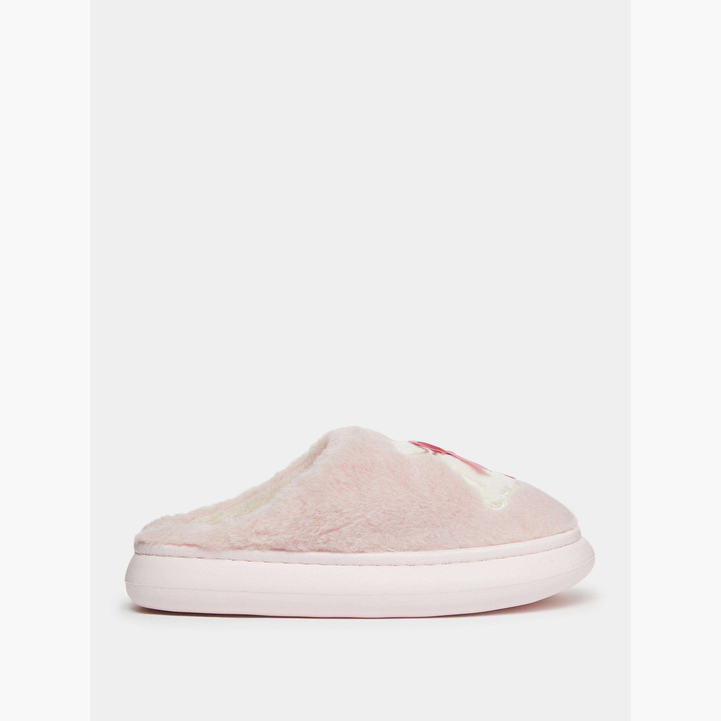 تيك تو - شبشب غرفة نوم بطبقة محشوة ناعمة لون وردي-women-shoes-bedroomslippers-image-2