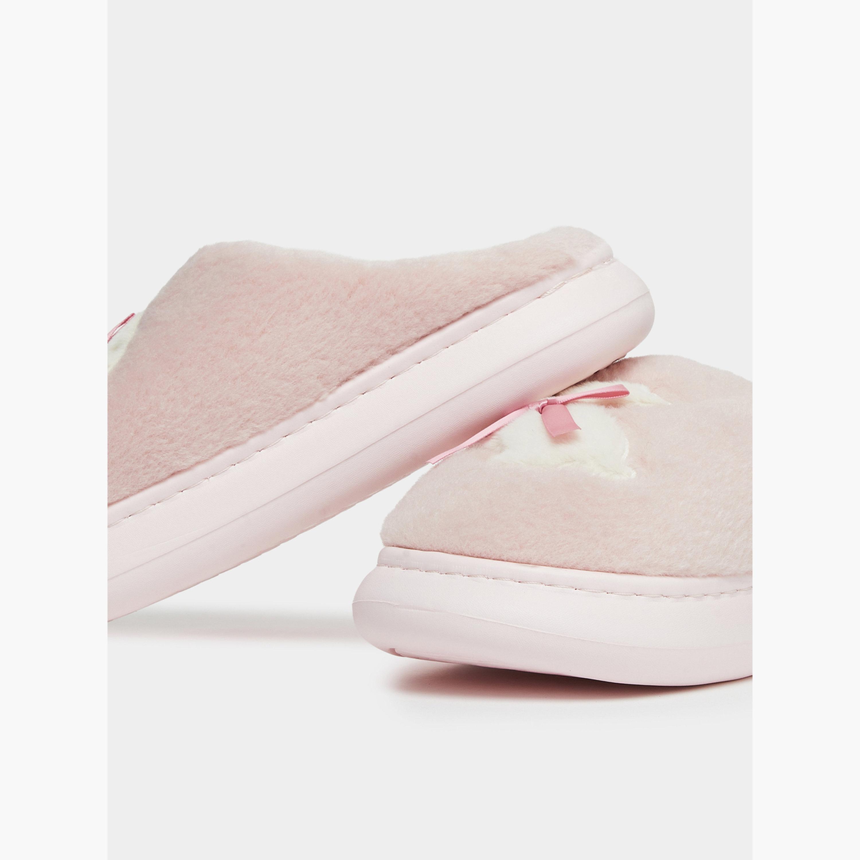 تيك تو - شبشب غرفة نوم بطبقة محشوة ناعمة لون وردي-women-shoes-bedroomslippers-image-3