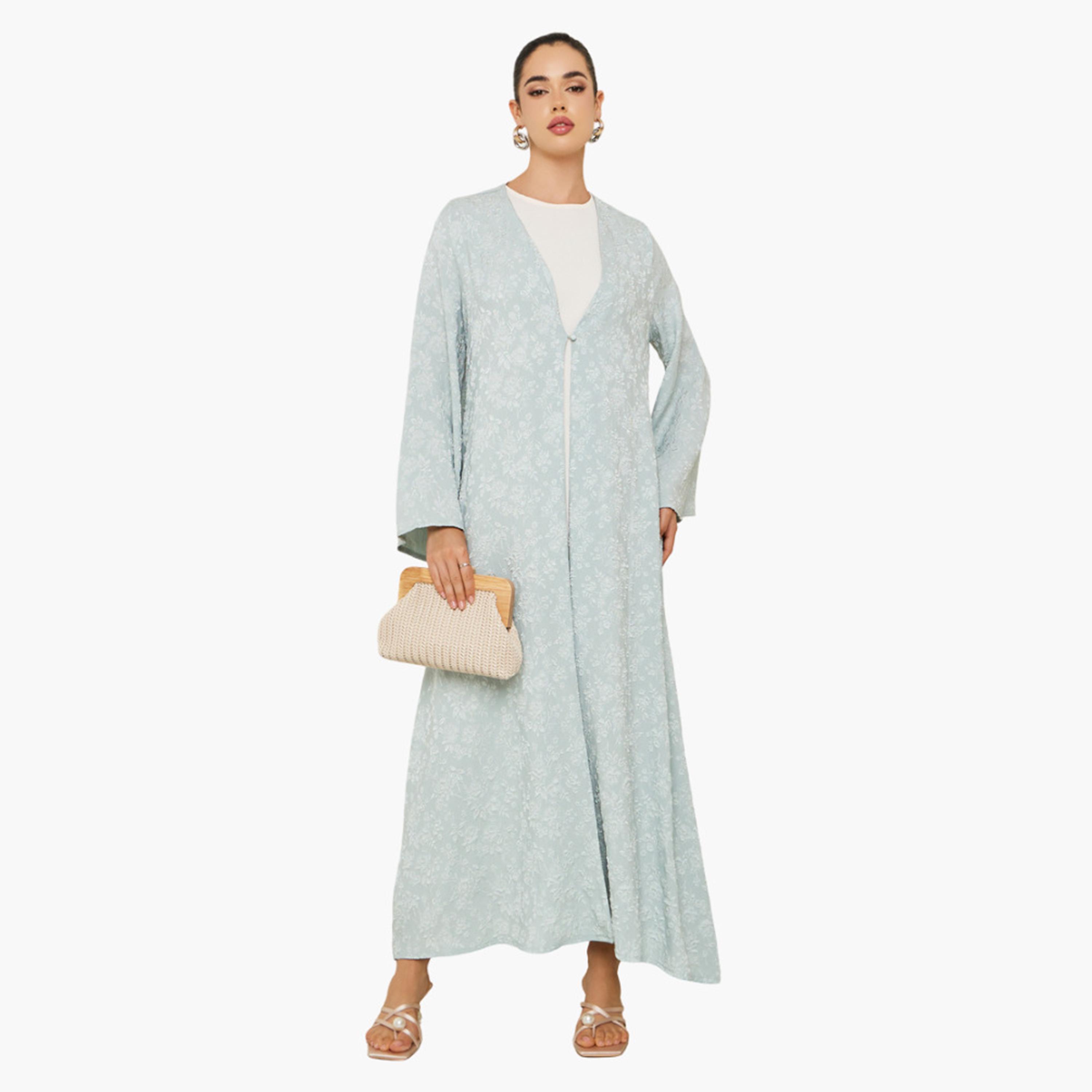 عباية جاكار مفتوحة من الأمام-women-arabicclothing-abayas-image-1