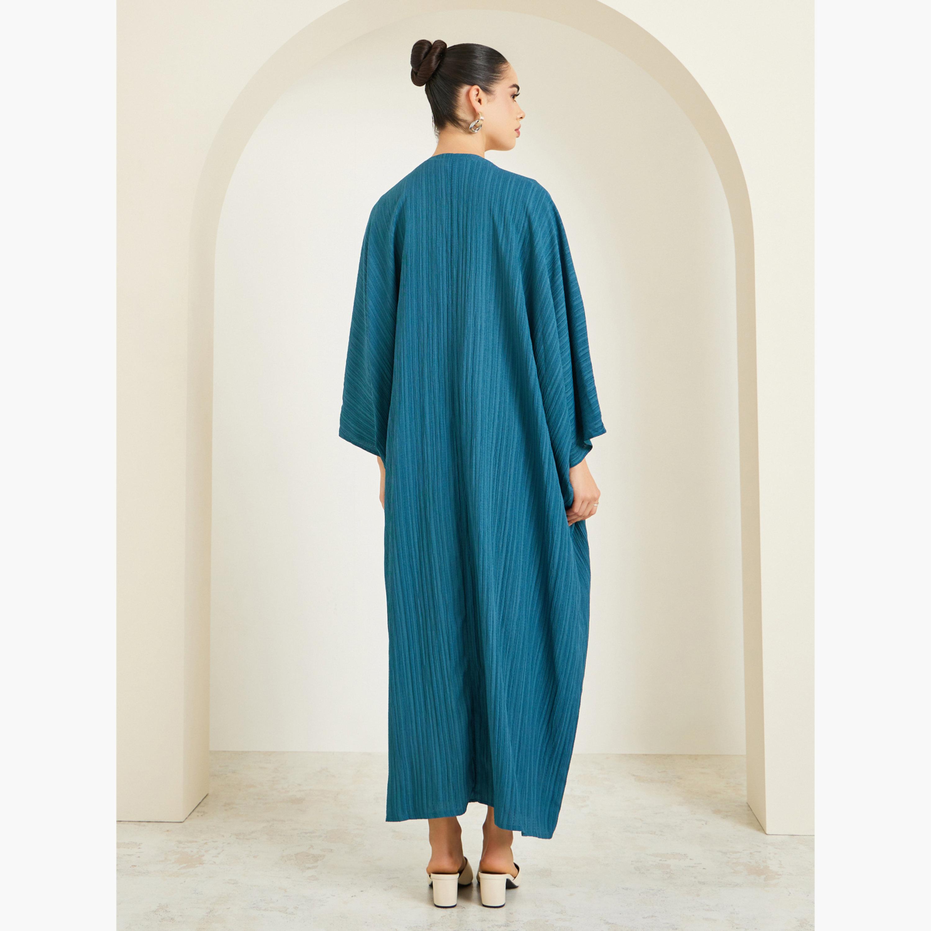 عباية بتفاصيل بارزة الملمس-women-arabicclothing-abayas-image-4