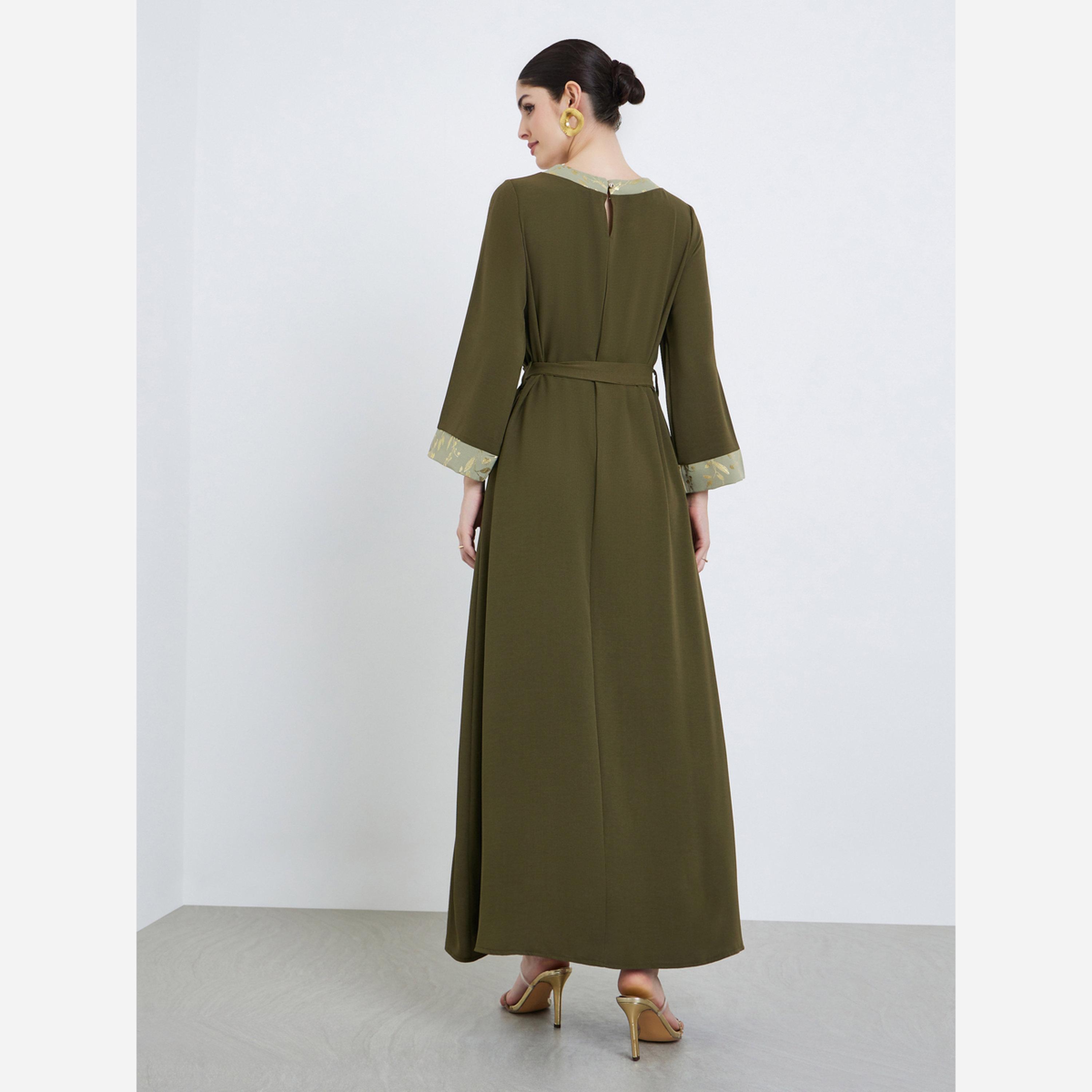 أميرة x ستايلي جلابية بحافة واسعة بطبعة فويل-women-arabicclothing-jalabiyas-image-3
