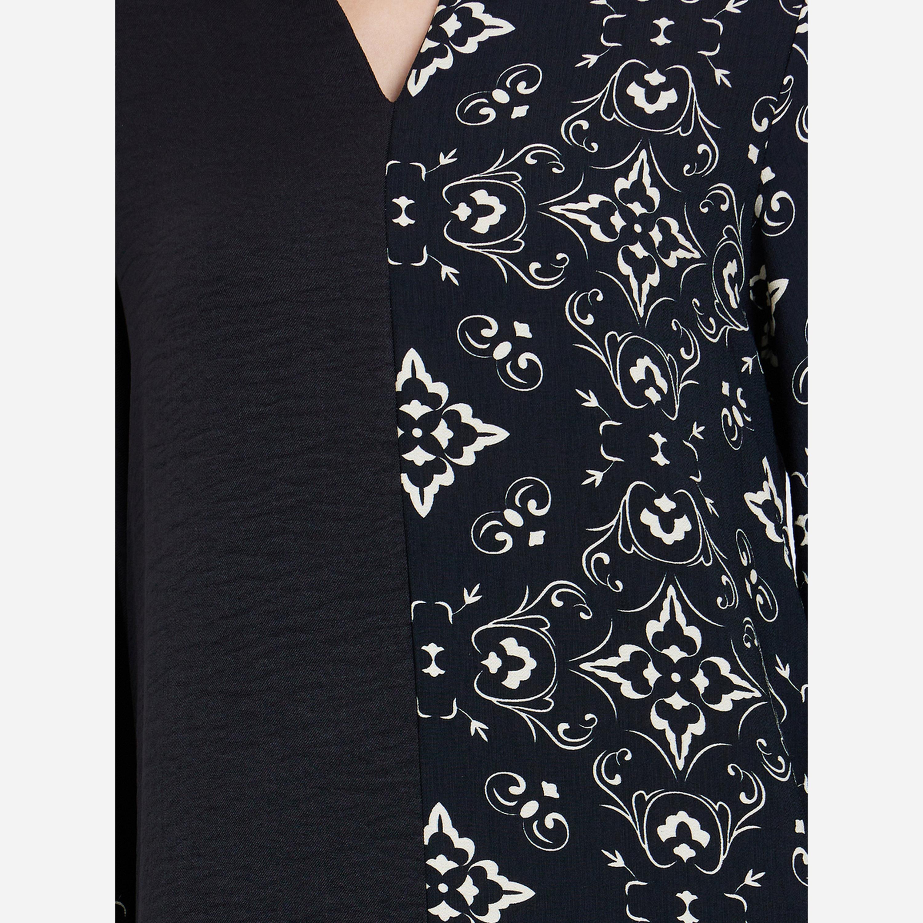 جلابية بألواح مطبوعة بنمط كتل الالوان-women-arabicclothing-jalabiyas-image-5
