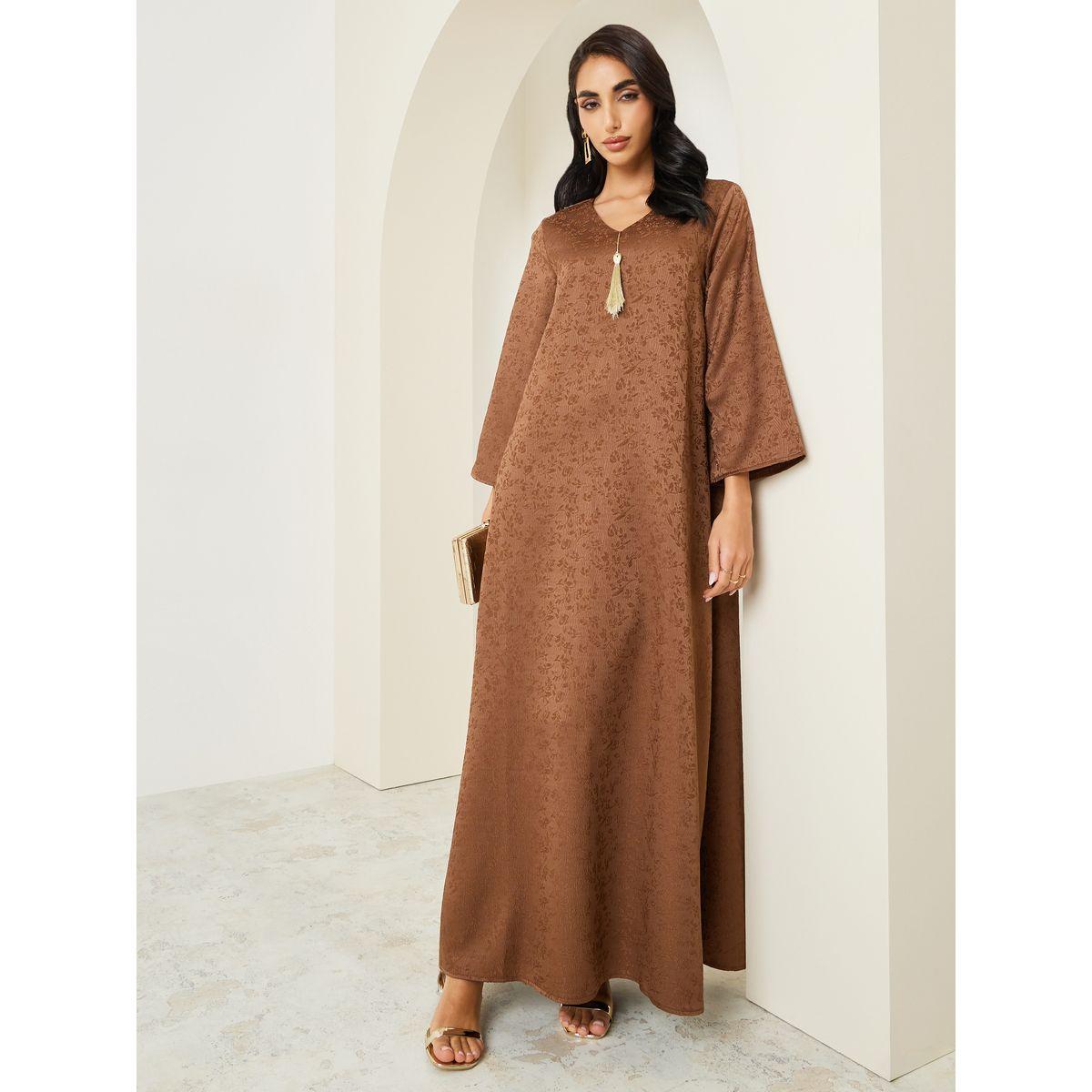 أميرة x ستايلي جلابية جاكار-women-arabicclothing-jalabiyas-image-1