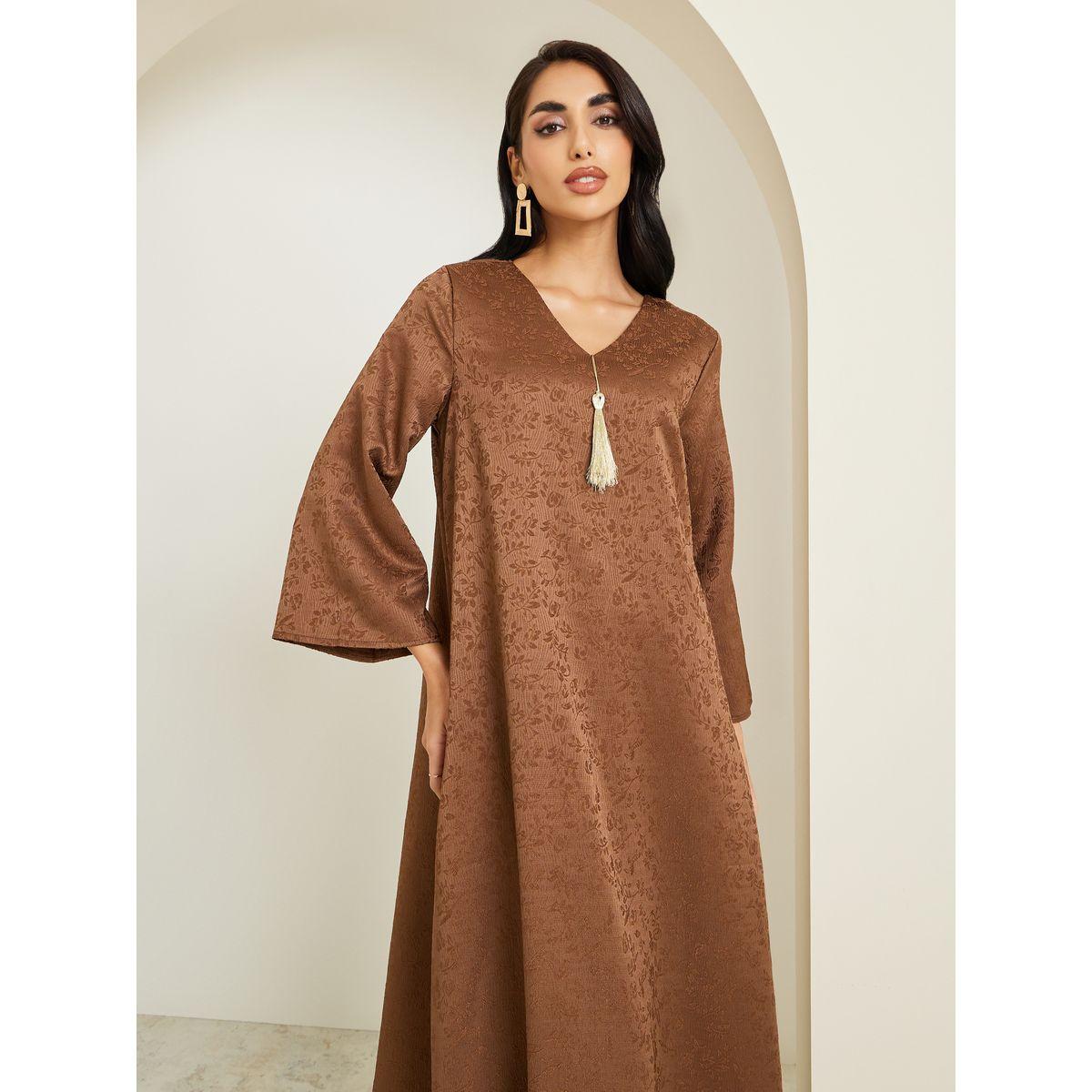 أميرة x ستايلي جلابية جاكار-women-arabicclothing-jalabiyas-image-2