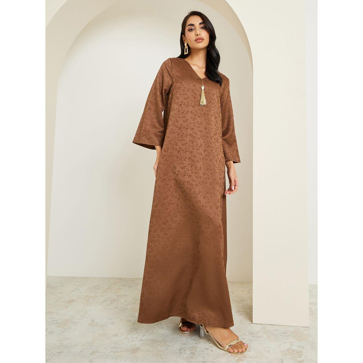 أميرة x ستايلي جلابية جاكار-women-arabicclothing-jalabiyas-image-3