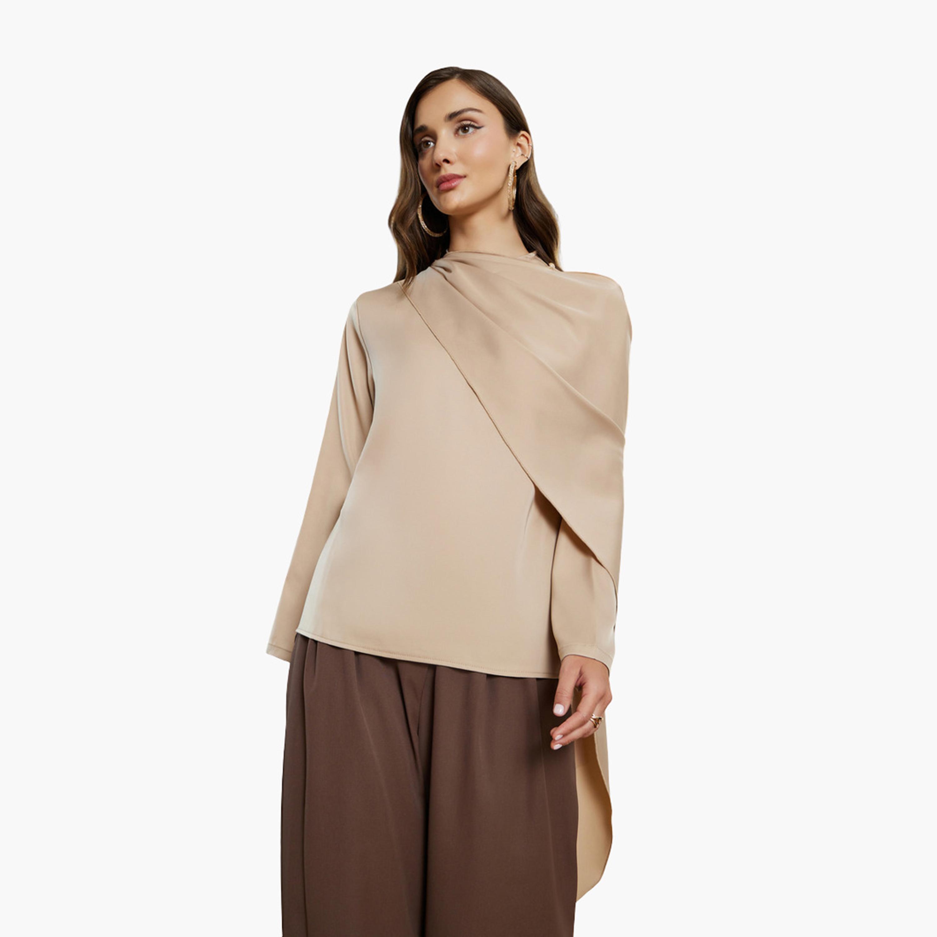 بلوزة ساتان بأكمام طويلة-women-clothing-shirtsandblouses-blouses-image-1