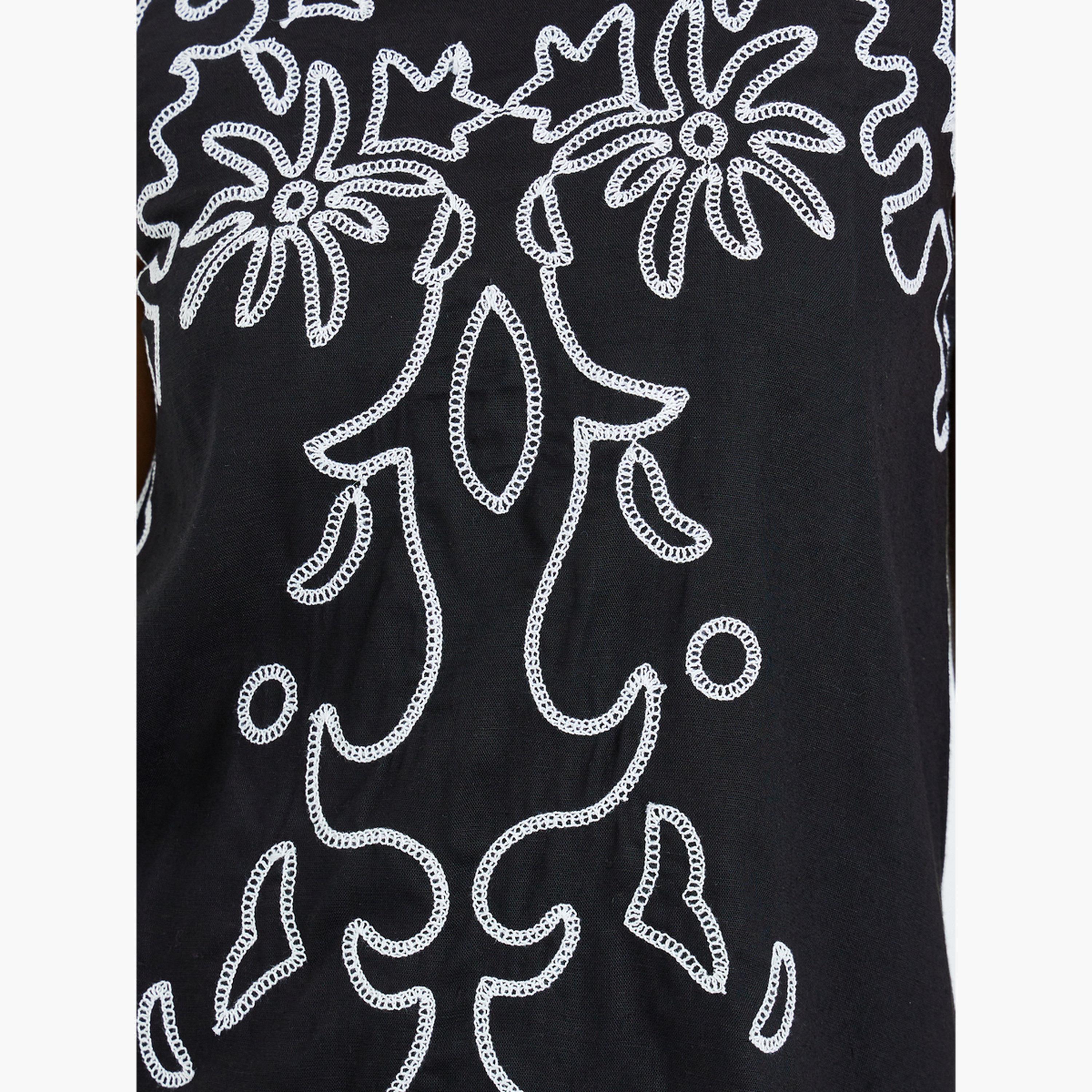 بلوزة نسائية مطرزة بلا أكمام-women-clothing-shirtsandblouses-blouses-image-4