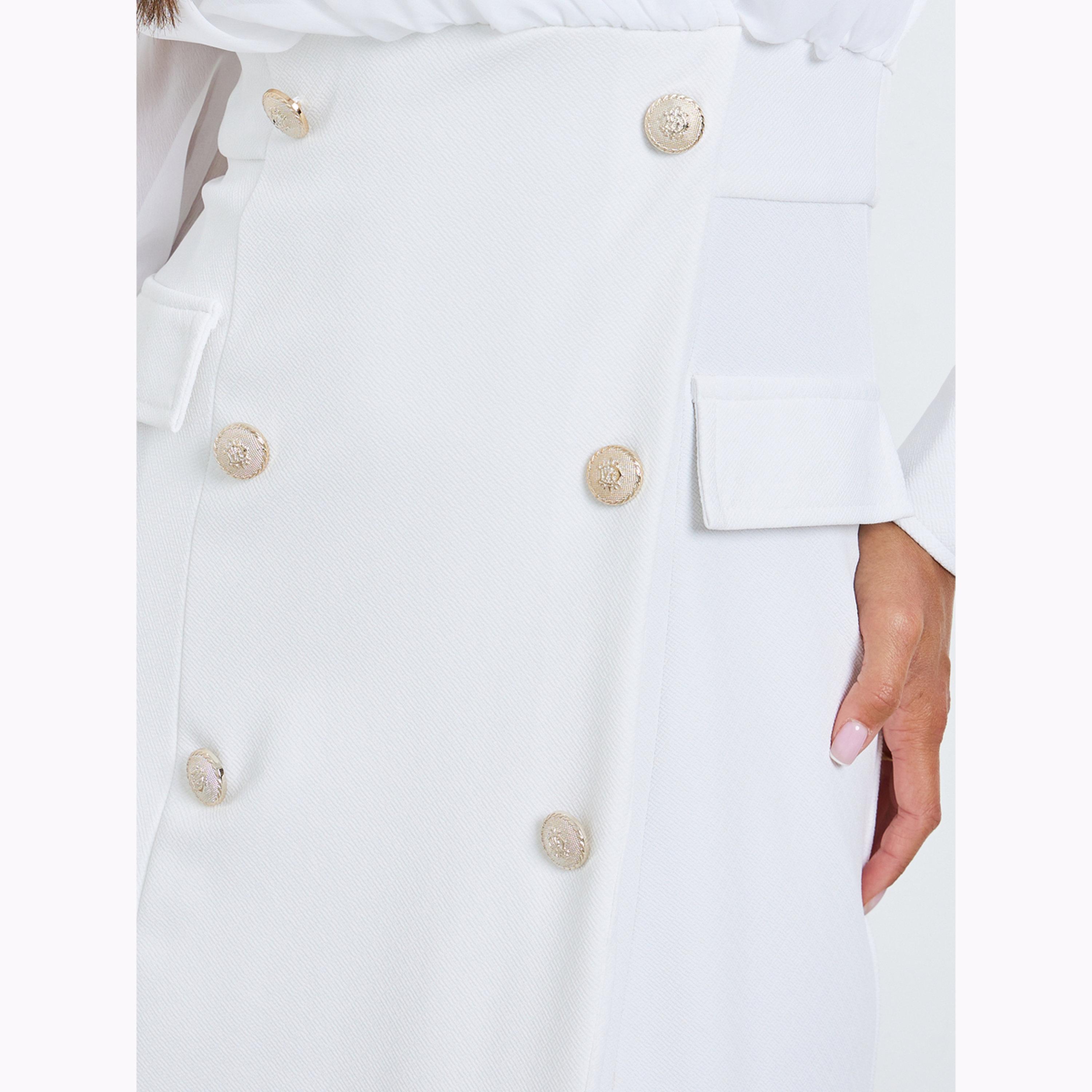 فستان ميدي بتصميم بليزر وأكمام طويلة لون أبيض-women-clothing-dresses-image-4