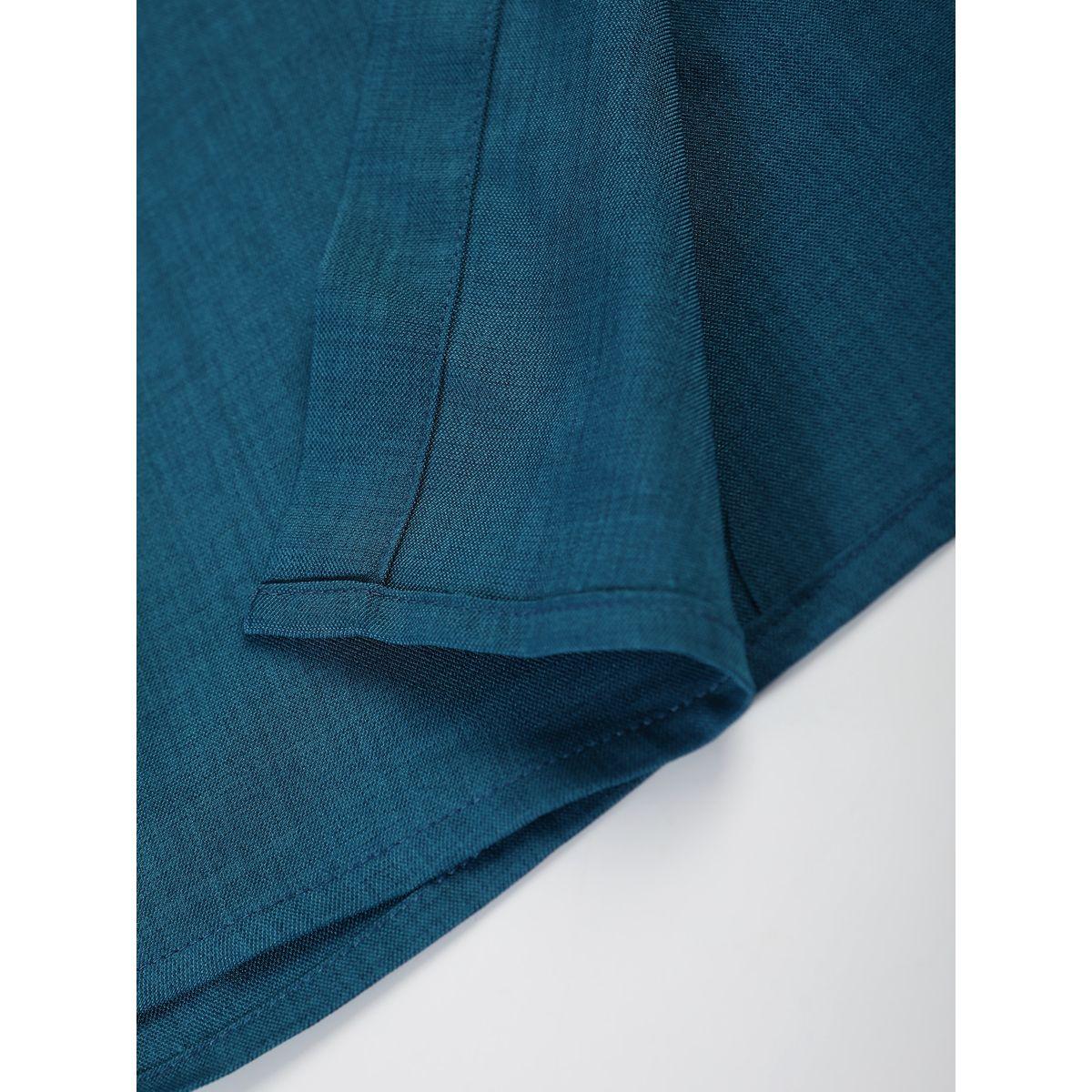 Take Two Men Teal Stand Collar Shirt and Pants Co-Ords-men-clothing-coordsets-image-3
