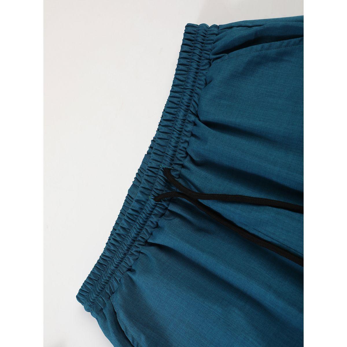 Take Two Men Teal Stand Collar Shirt and Pants Co-Ords-men-clothing-coordsets-image-5