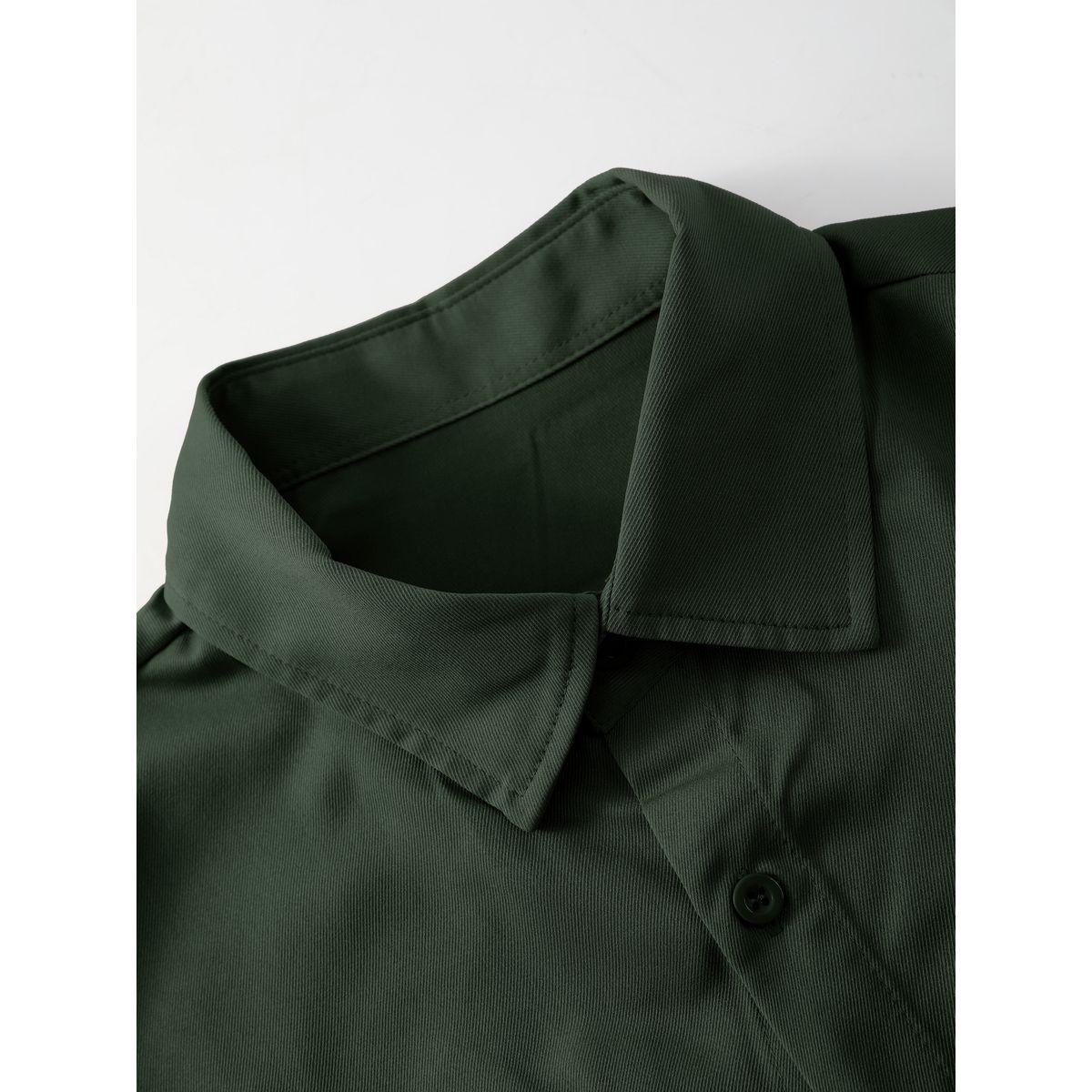 Take Two Men Solid Pocket Detail Long Sleeve Shirt-men-clothing-shirts-image-2