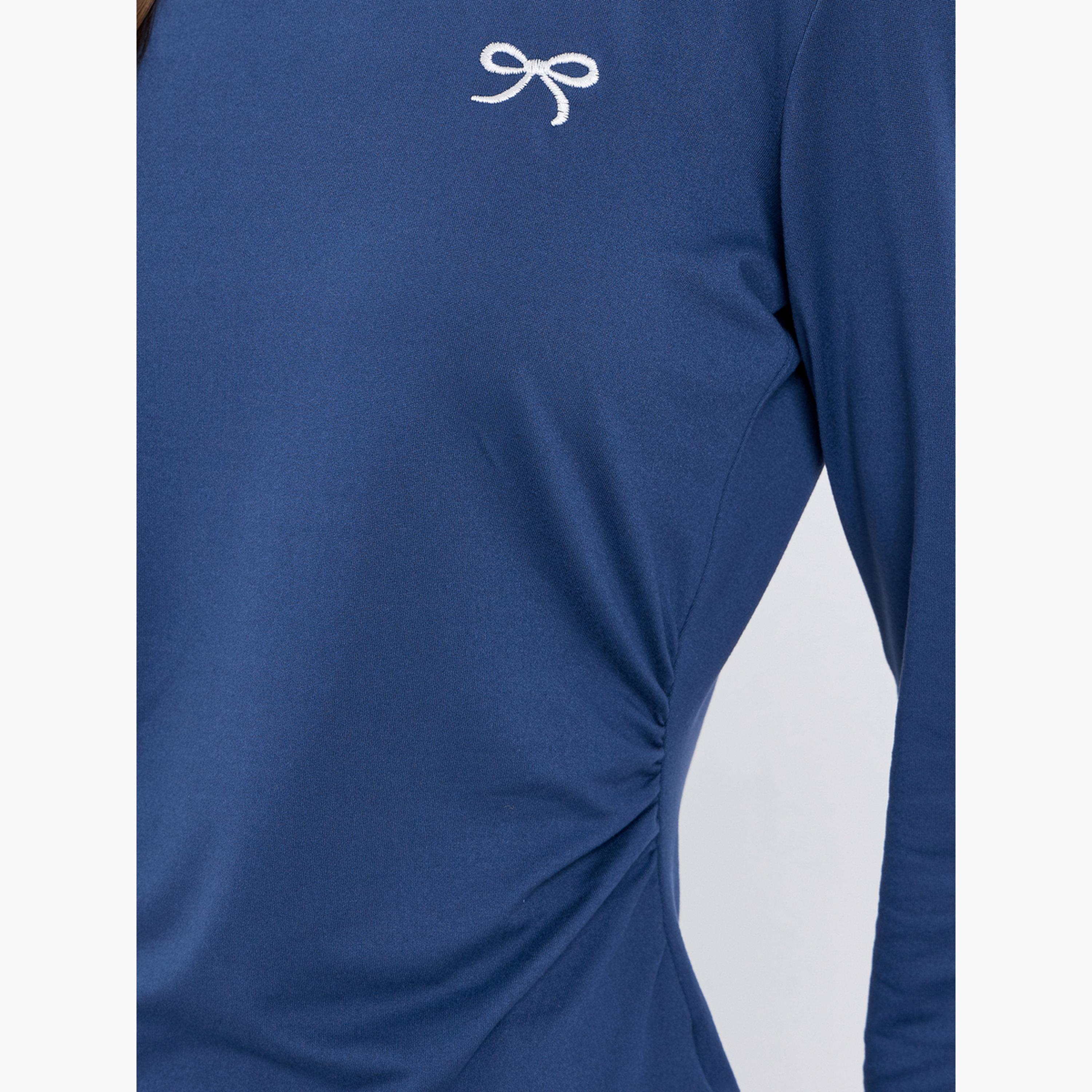 ستايلي - تي شيرت بقصّة عادية ومطرّز بفيونكة-women-clothing-tshirts-image-3