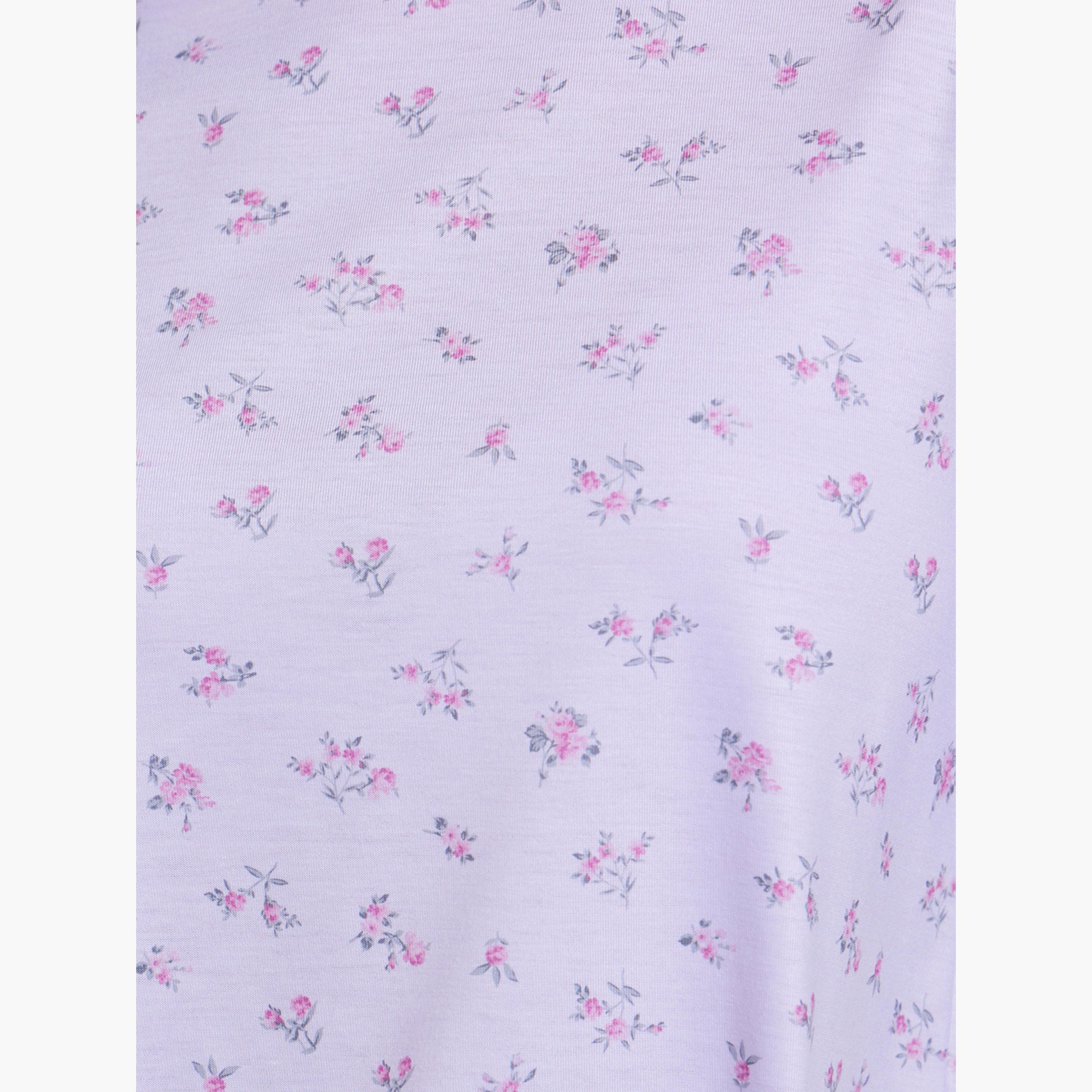 Styli Purple Floral Print Long Sleeve T-Shirt-women-clothing-tshirts-image-3