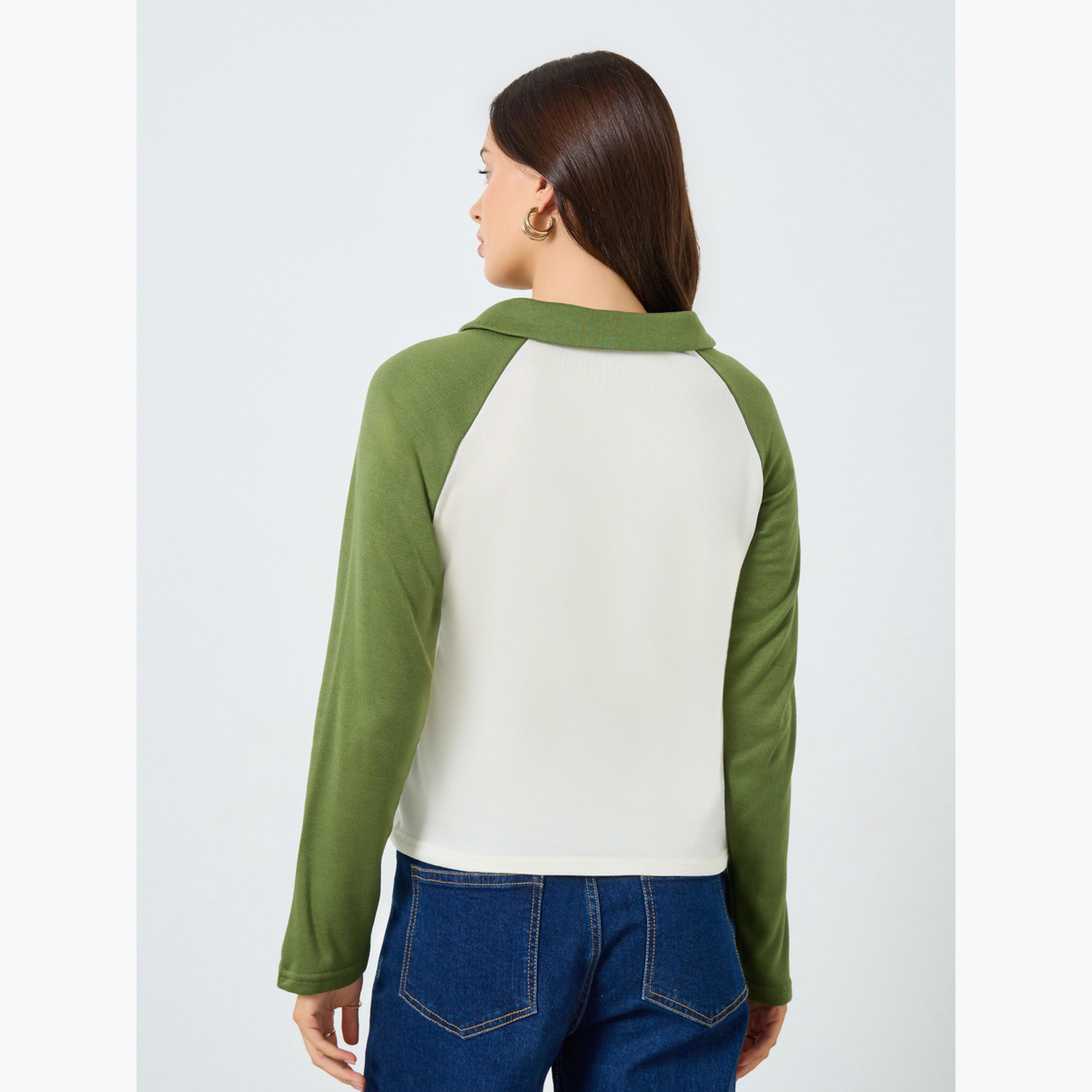 ستايلي - تي شيرت بولو بأكمام راجلان بألوان متعددة-women-clothing-tshirts-image-5