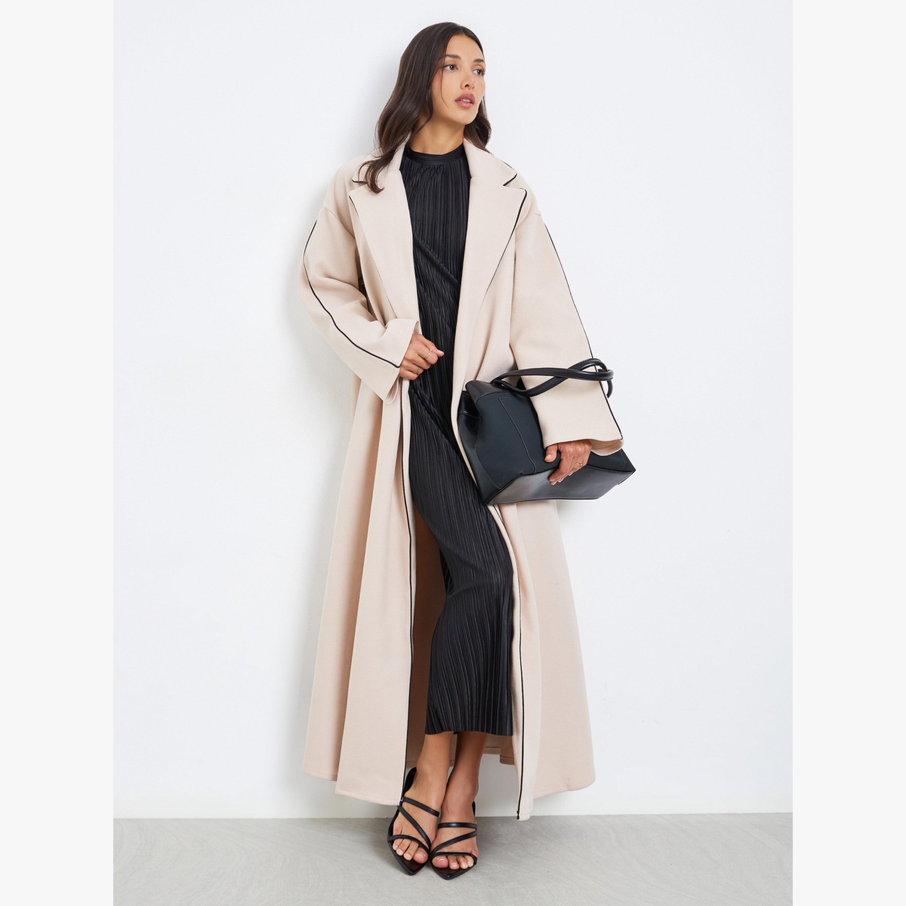 عباية بتفاصيل حافة متباينة-women-arabicclothing-abayas-image-1