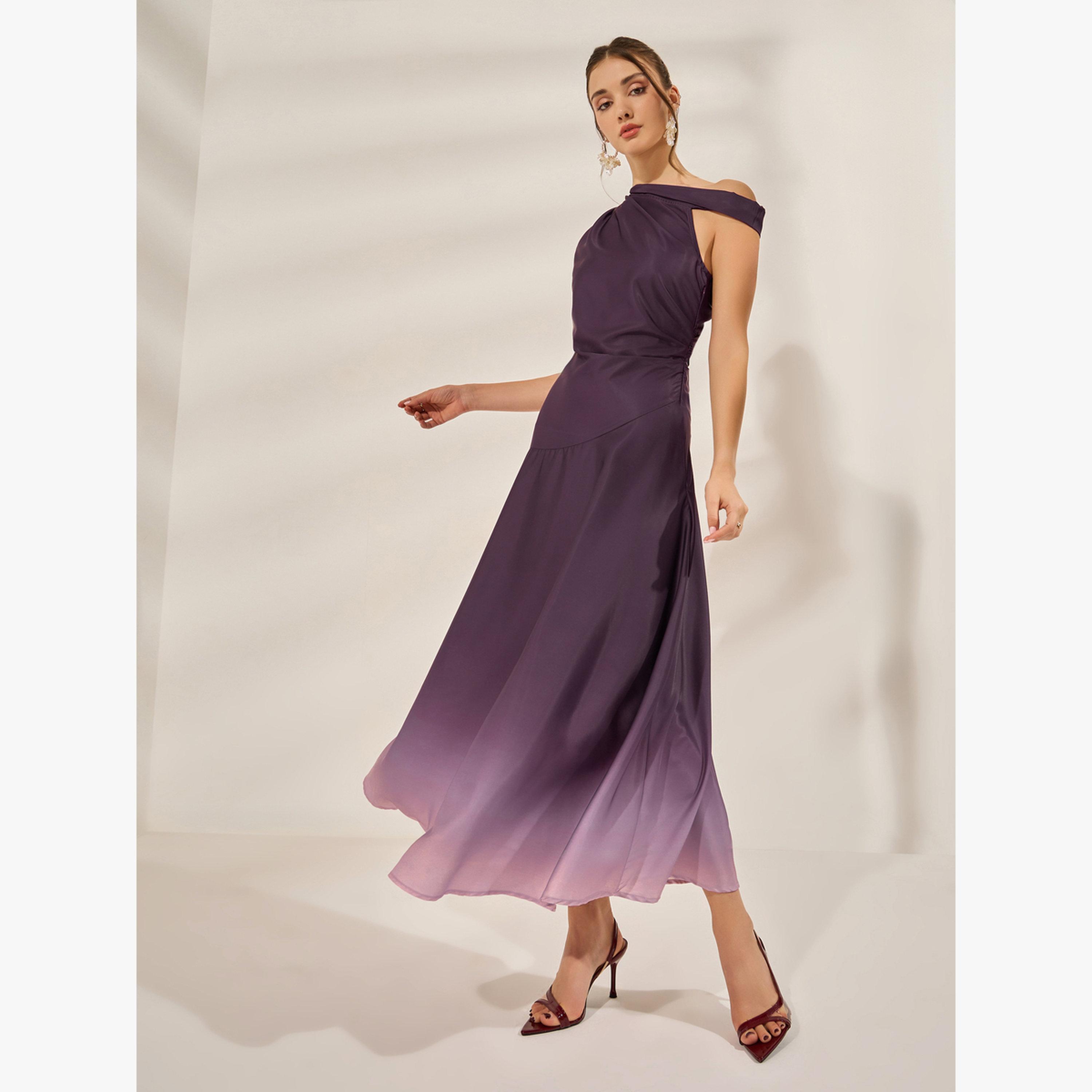 Styli Burgundy Sleeveless Ombre Print Maxi Dress-women-clothing-dresses-image-1