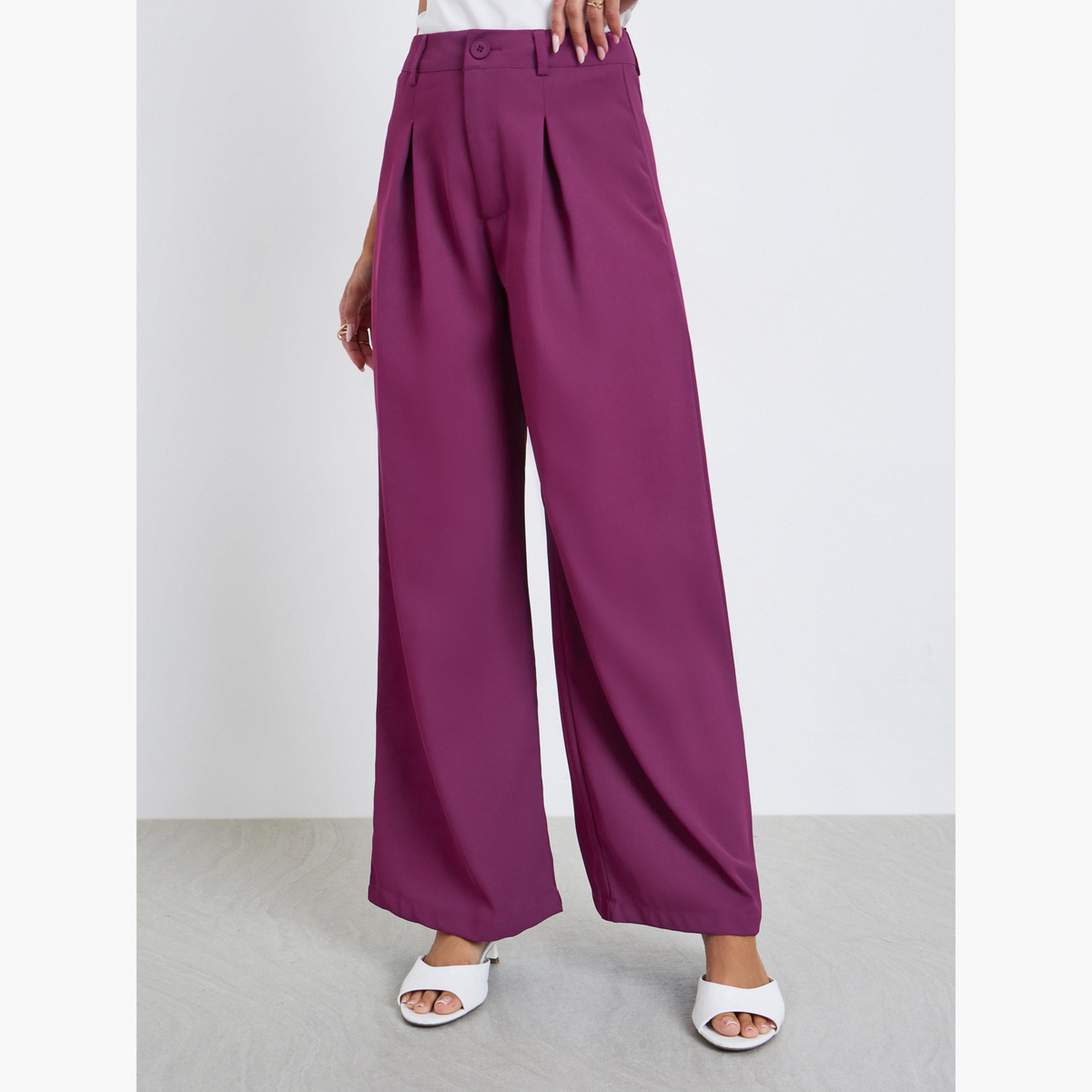 بنطال كاجوال بأرجل واسعة-women-clothing-bottoms-trousers-image-1
