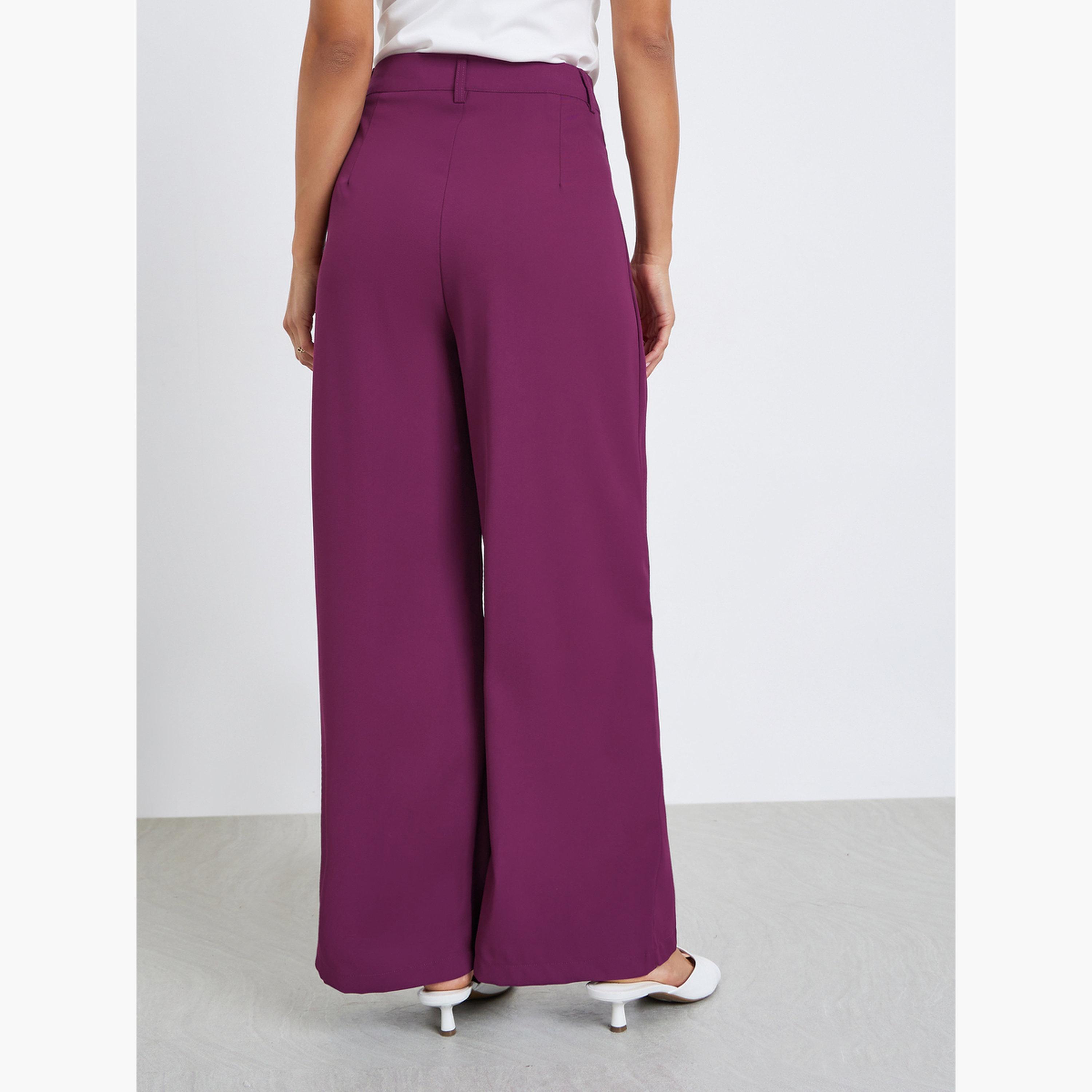بنطال كاجوال بأرجل واسعة-women-clothing-bottoms-trousers-image-4