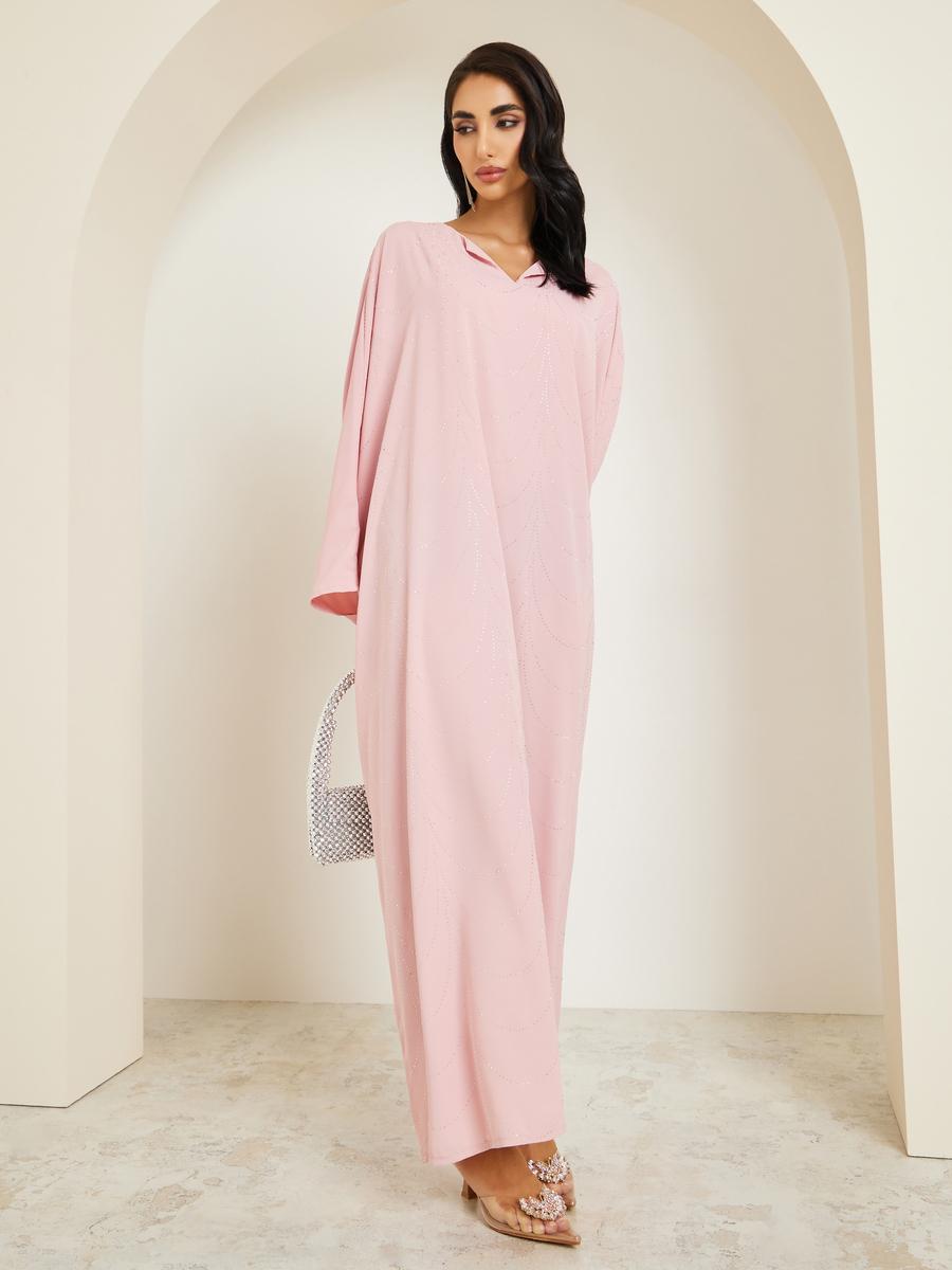 قفطان طويل مزين-women-arabicclothing-kaftan-image-3