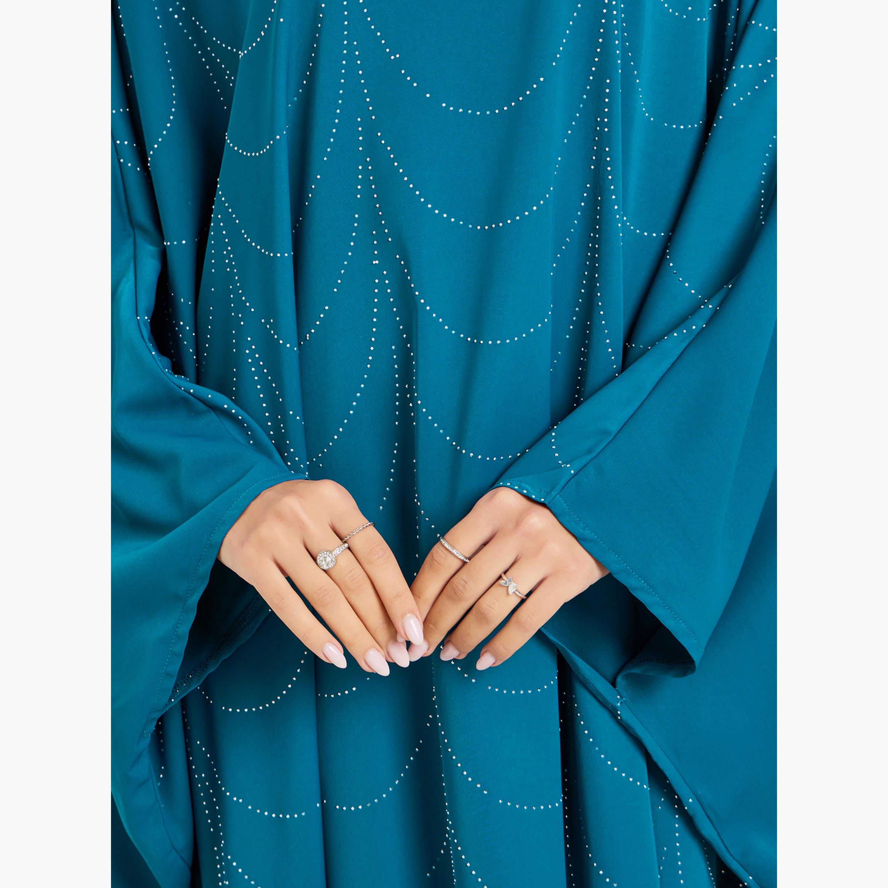 قفطان طويل منمق-women-arabicclothing-kaftan-image-4
