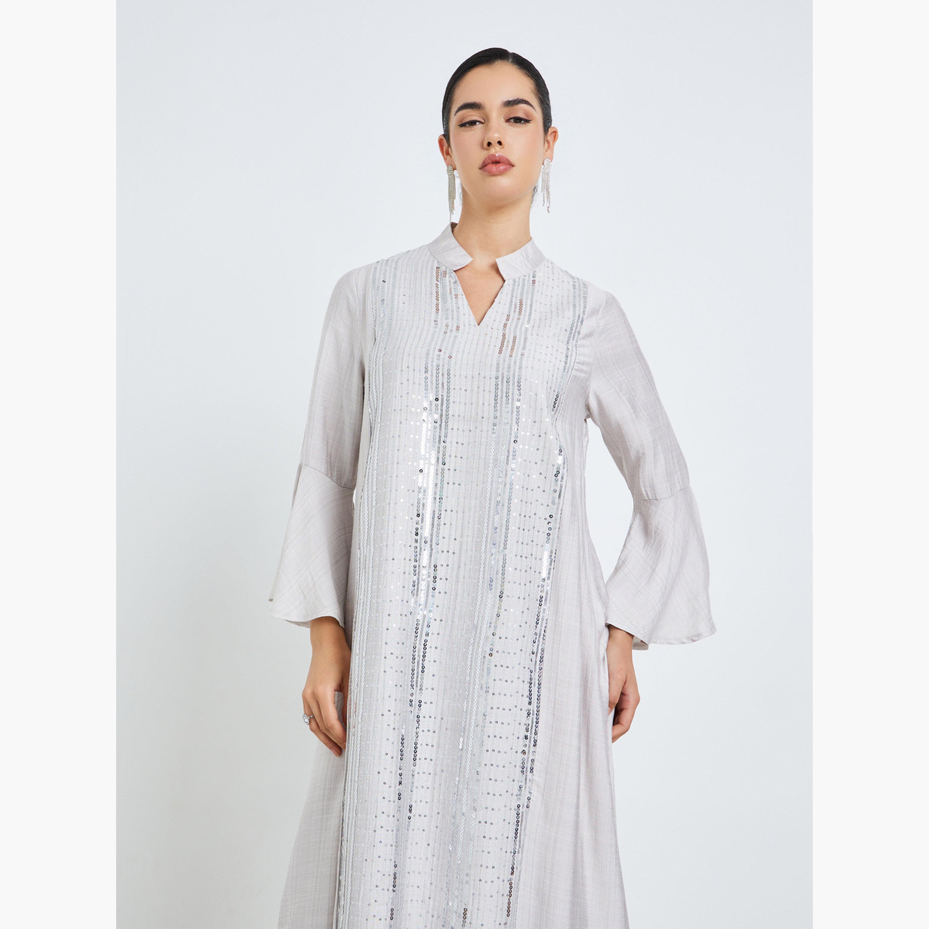 جلابية مزينة بالترتر-women-arabicclothing-jalabiyas-image-2