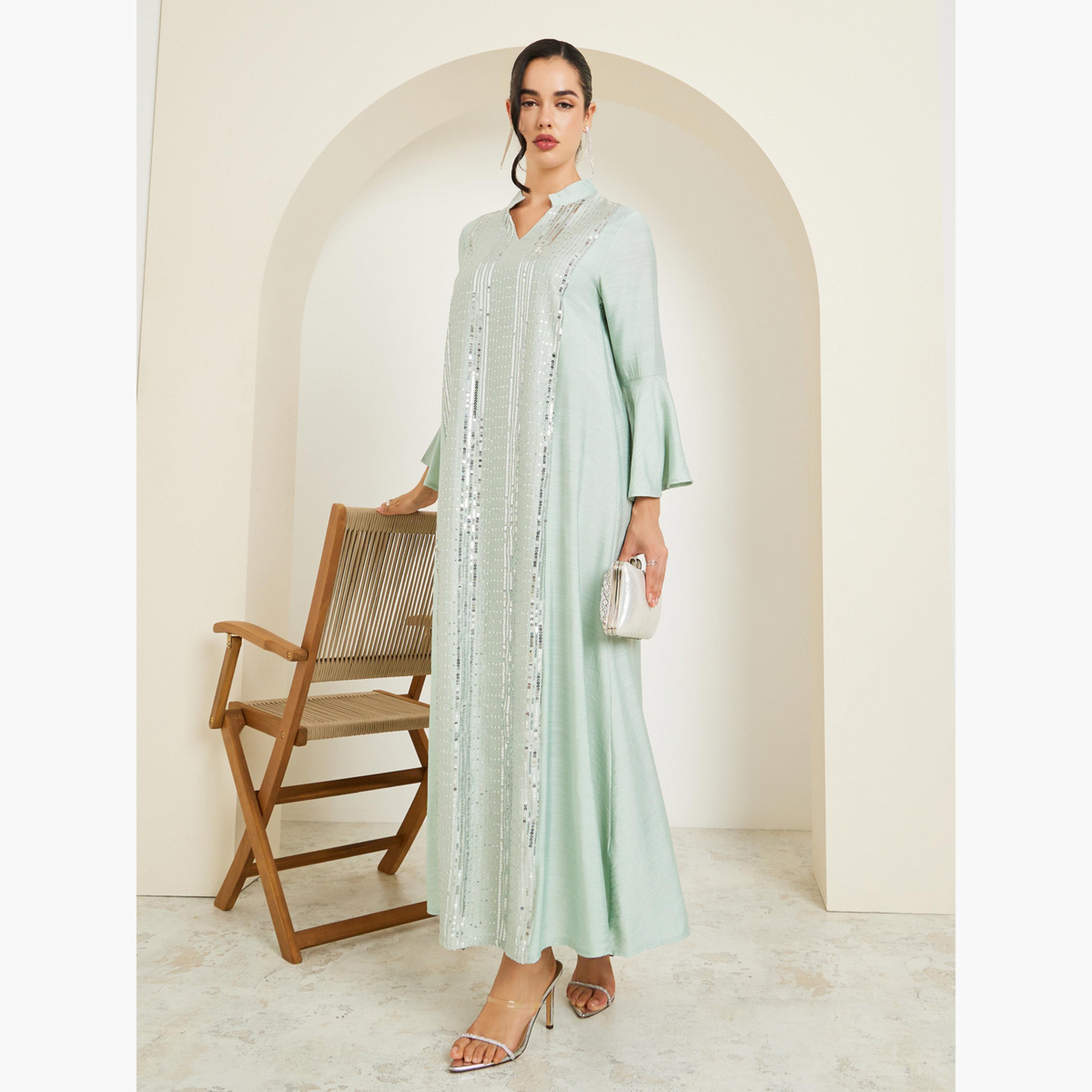 جلابية مزينة بالترتر-women-arabicclothing-jalabiyas-image-3