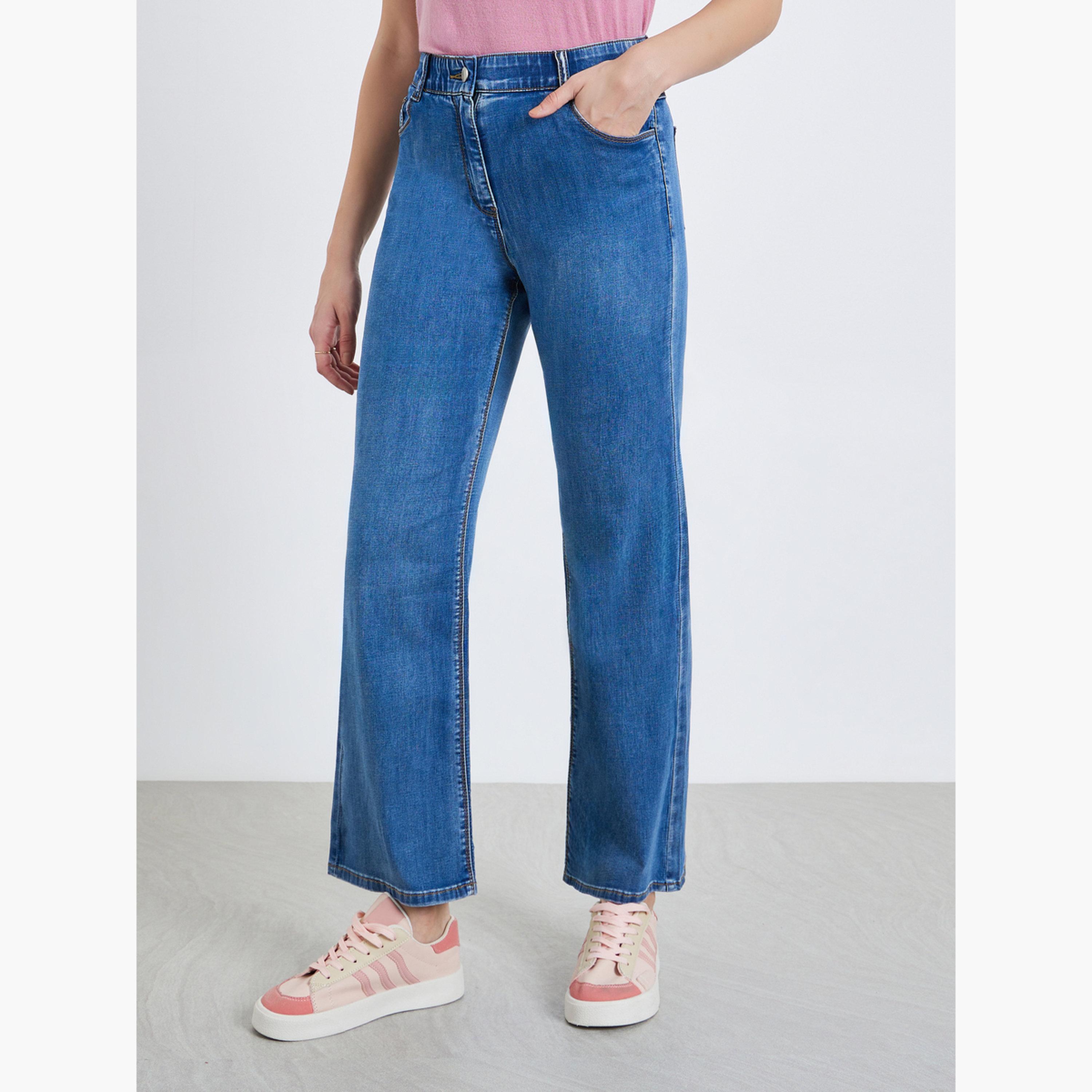 جينز بخصر متوسط وقصة فضفاضة-women-clothing-bottoms-jeans-image-1
