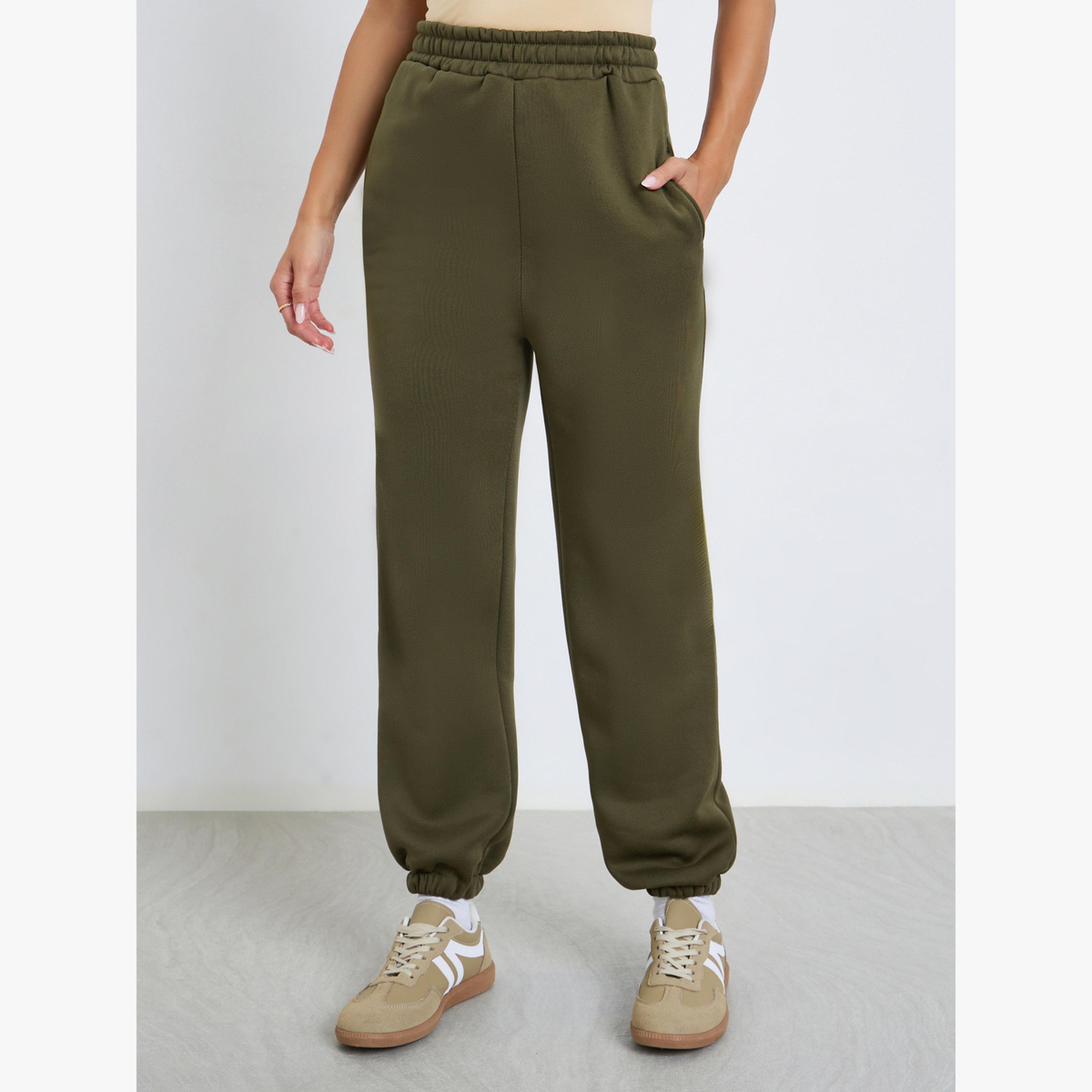 جوغر سادة بأطراف مطاطية-women-clothing-bottoms-joggers-image-1