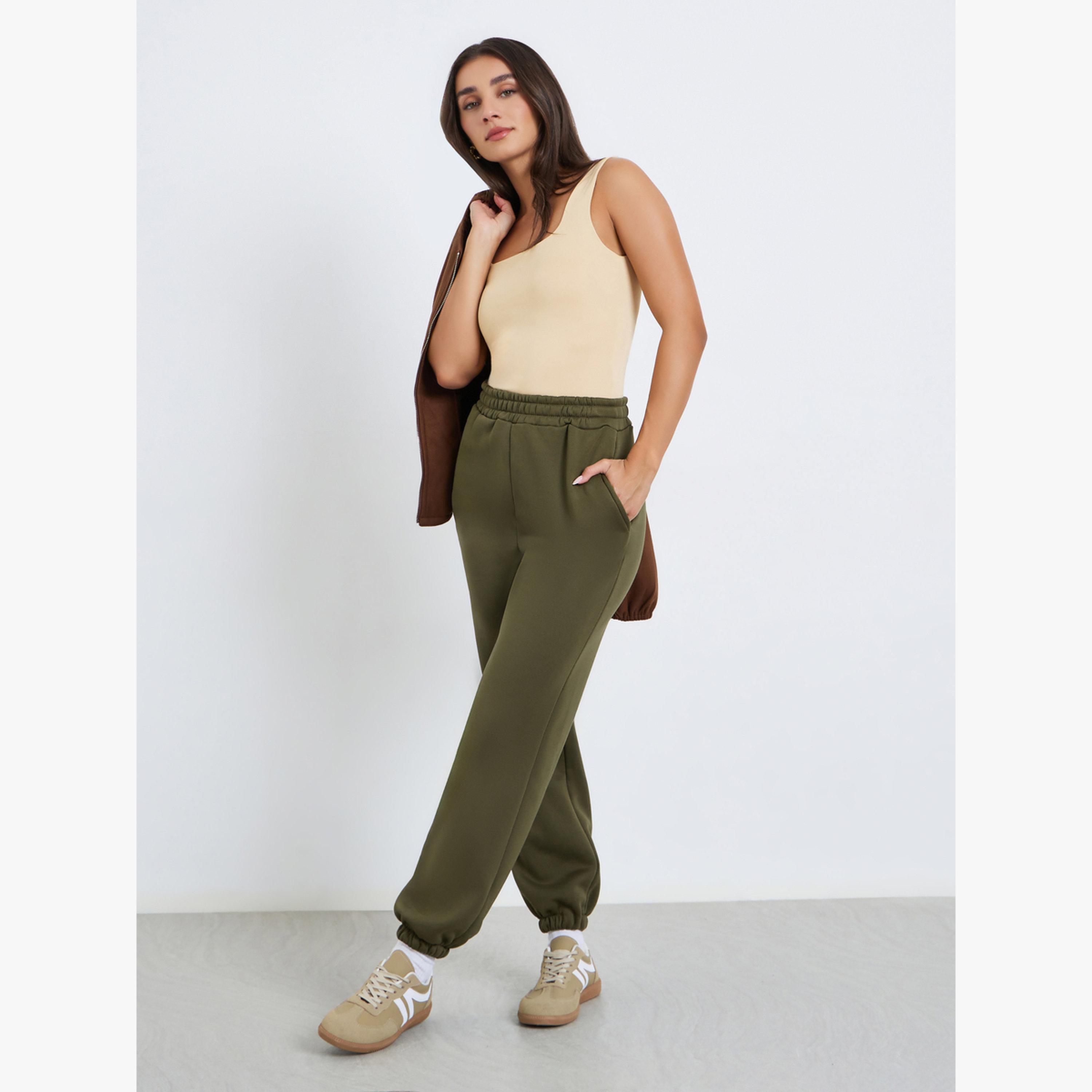جوغر سادة بأطراف مطاطية-women-clothing-bottoms-joggers-image-2