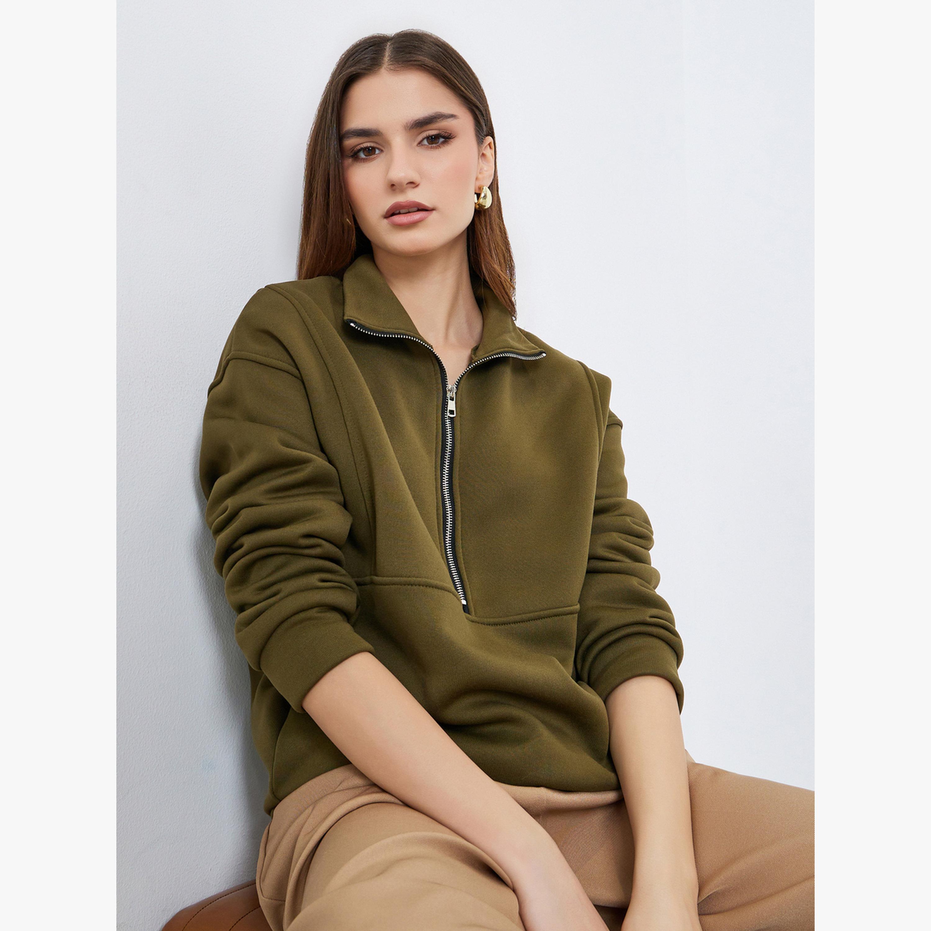 سويت شيرت بسحاب عند الرقبة-women-clothing-hoodiesandsweatshirts-sweatshirts-image-3