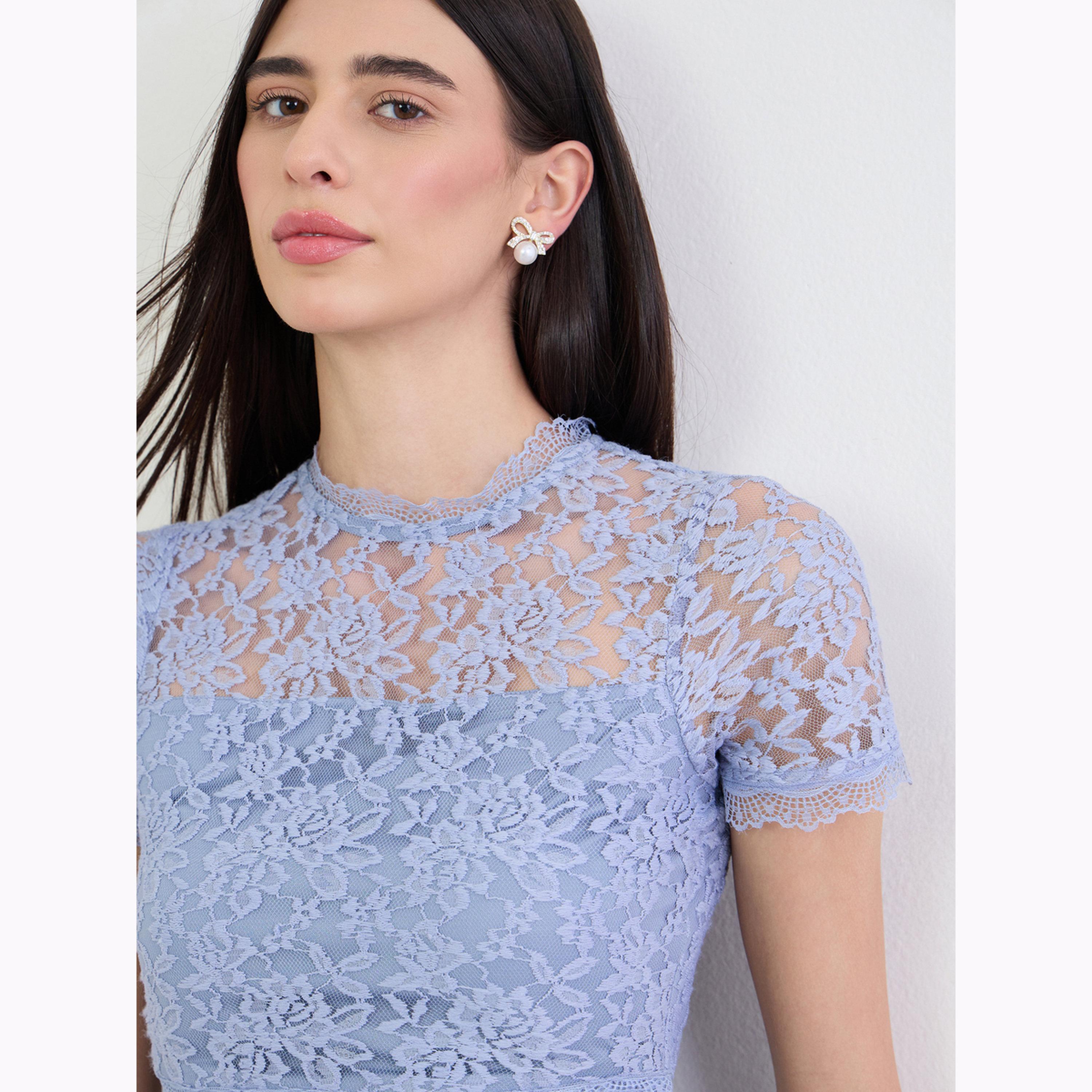 فستان طويل دانتيل بأكمام قصيرة-women-clothing-dresses-image-5