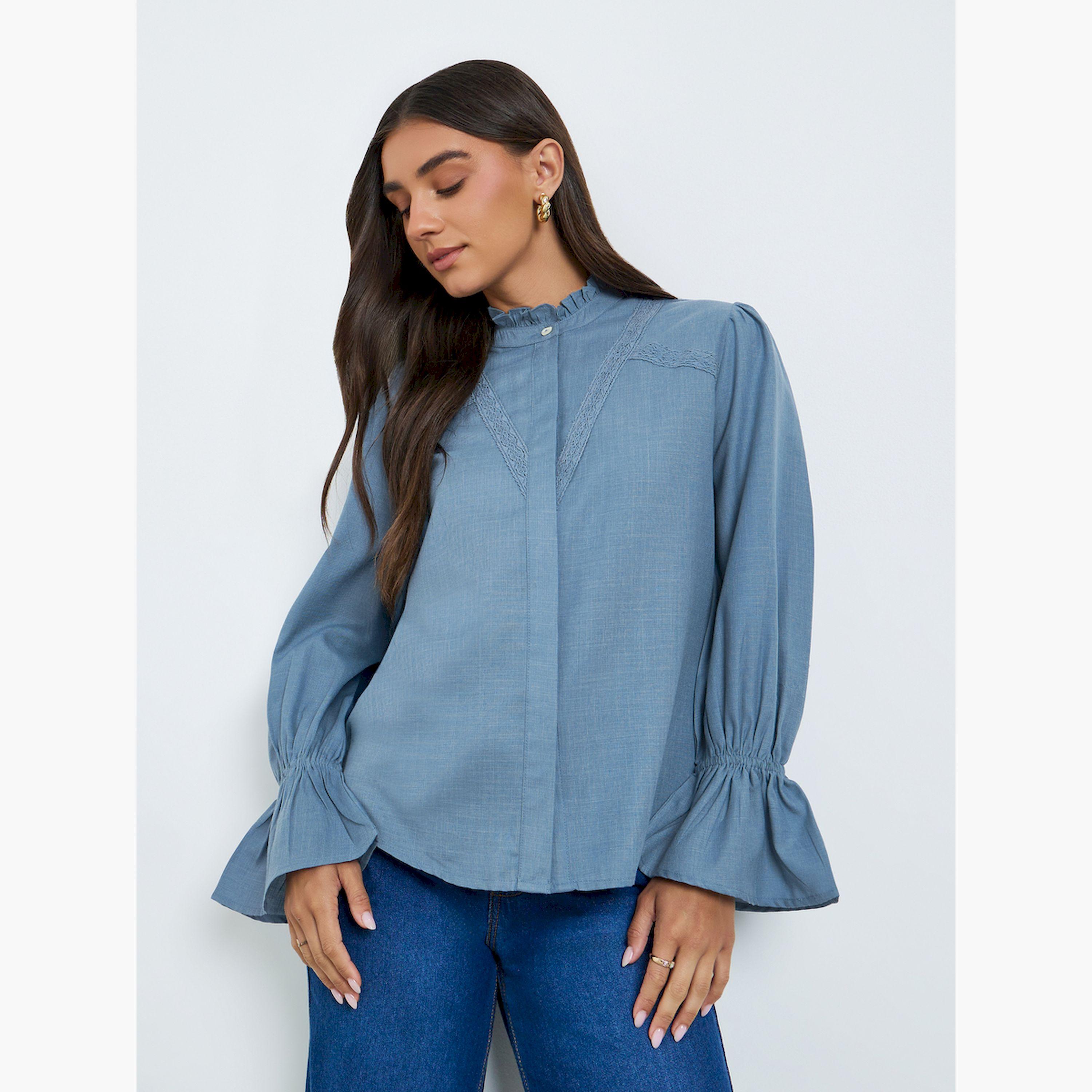 بلوزة بتفاصيل دانتيل-women-clothing-shirtsandblouses-blouses-image-1