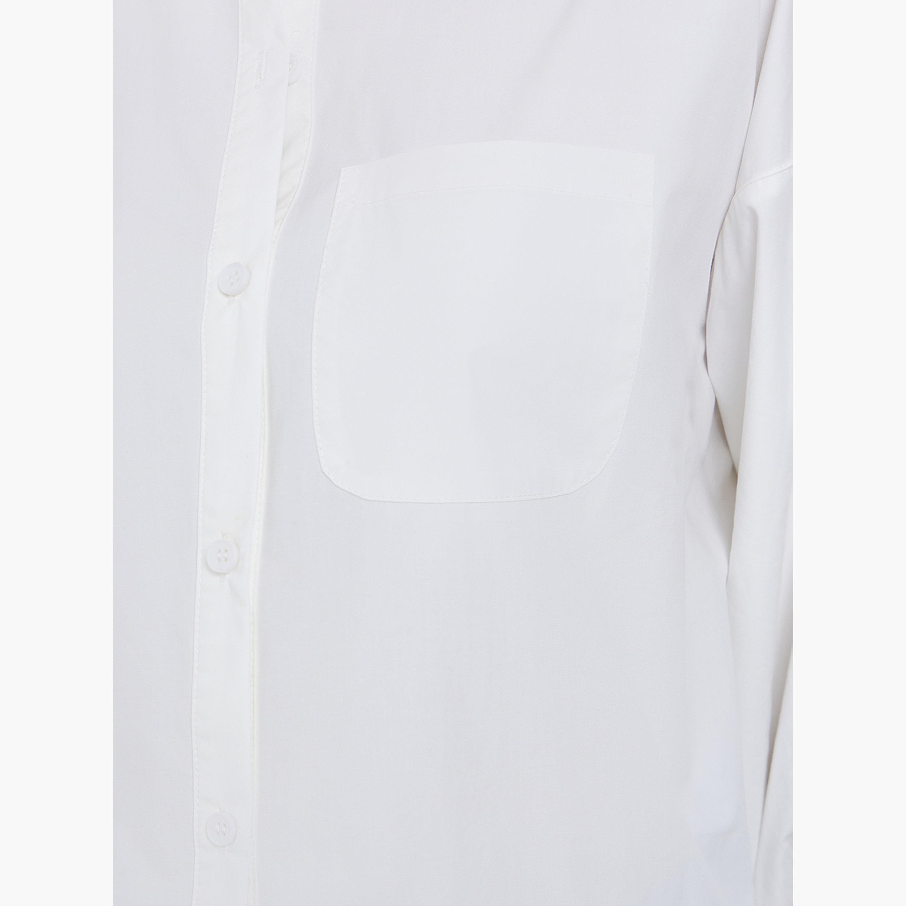 ستايلي - قميص أبيض بأكمام طويلة وحواف من الدانتيل-women-clothing-shirtsandblouses-shirts-image-3