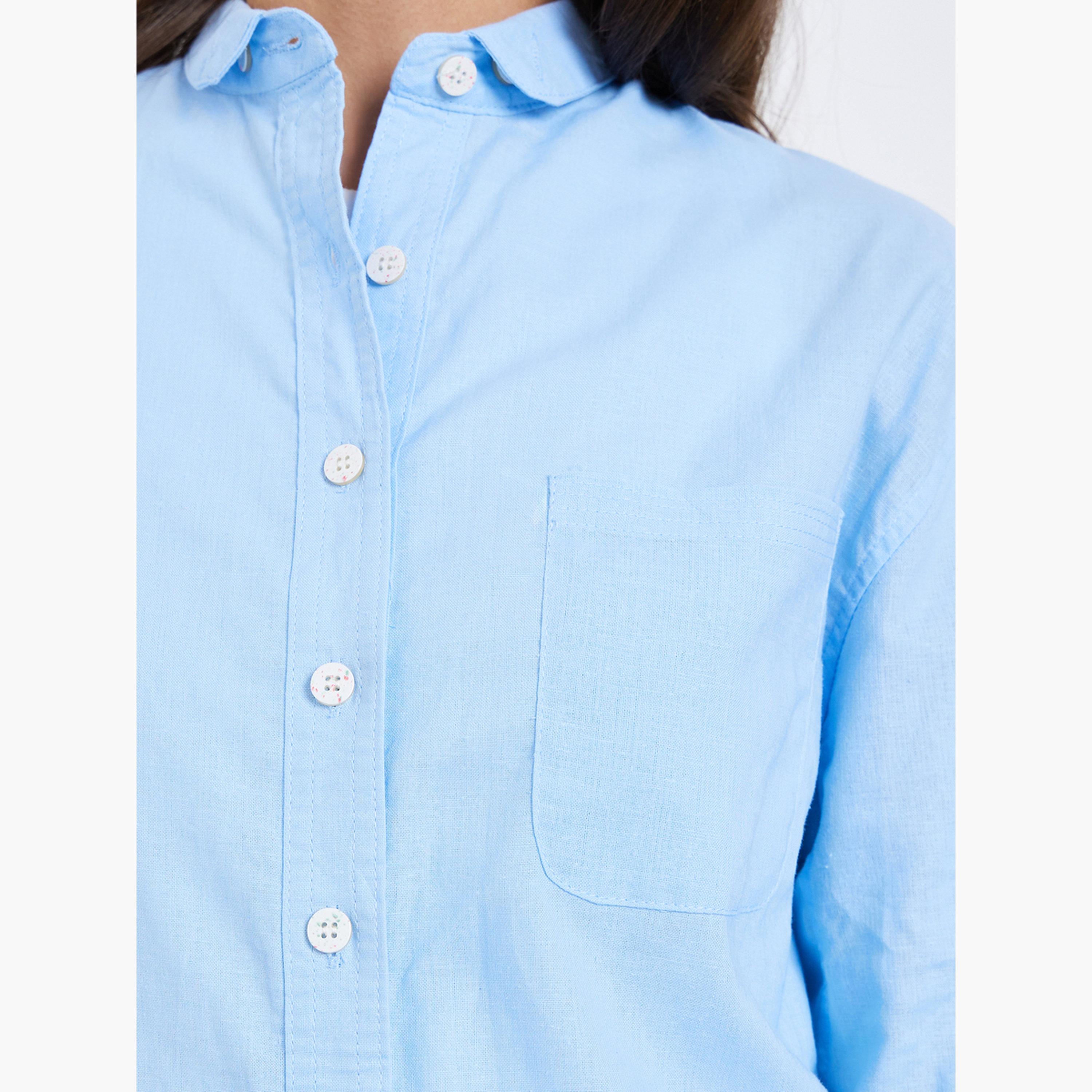 بلوزة كتان بقصة واسعة-women-clothing-shirtsandblouses-shirts-image-4