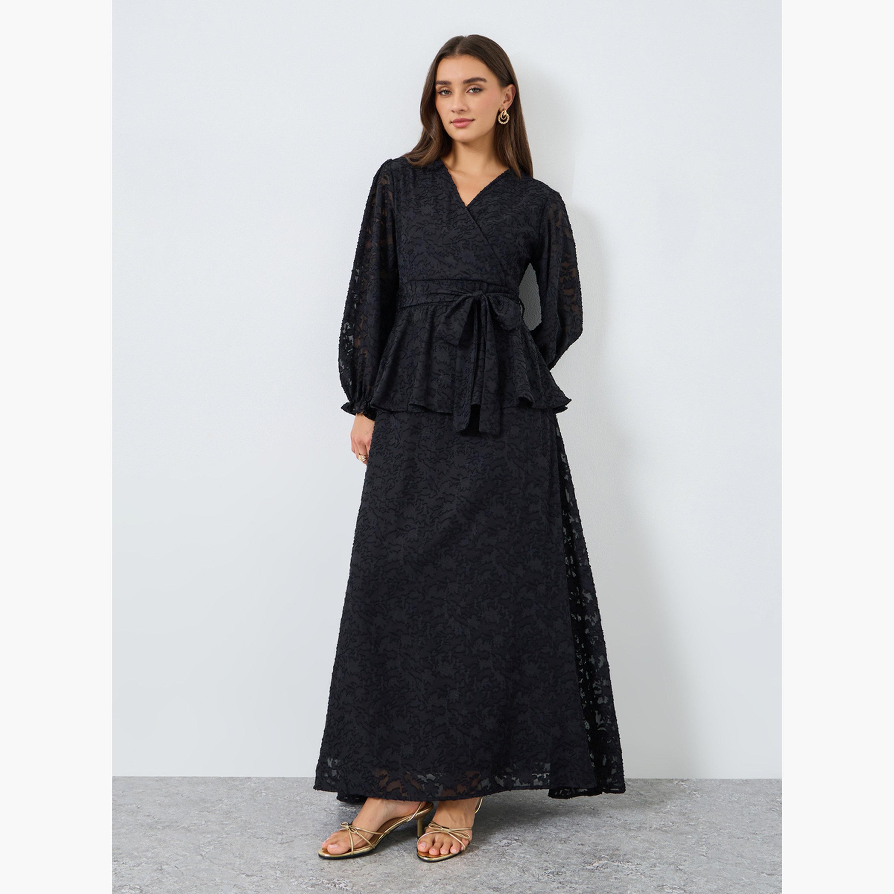 فستان ماكسي دانتيل بنمط لف-women-clothing-dresses-image-1