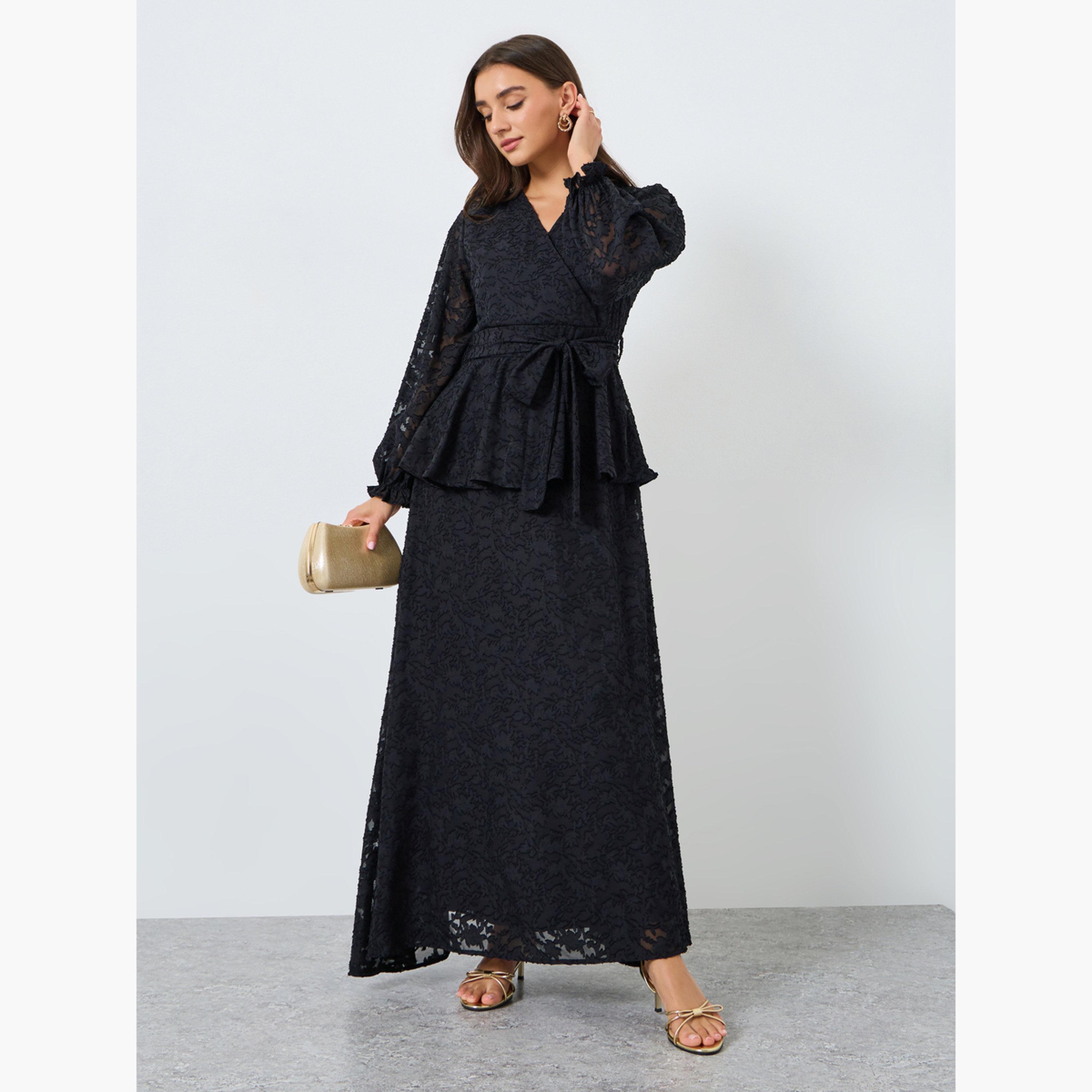 فستان ماكسي دانتيل بنمط لف-women-clothing-dresses-image-3
