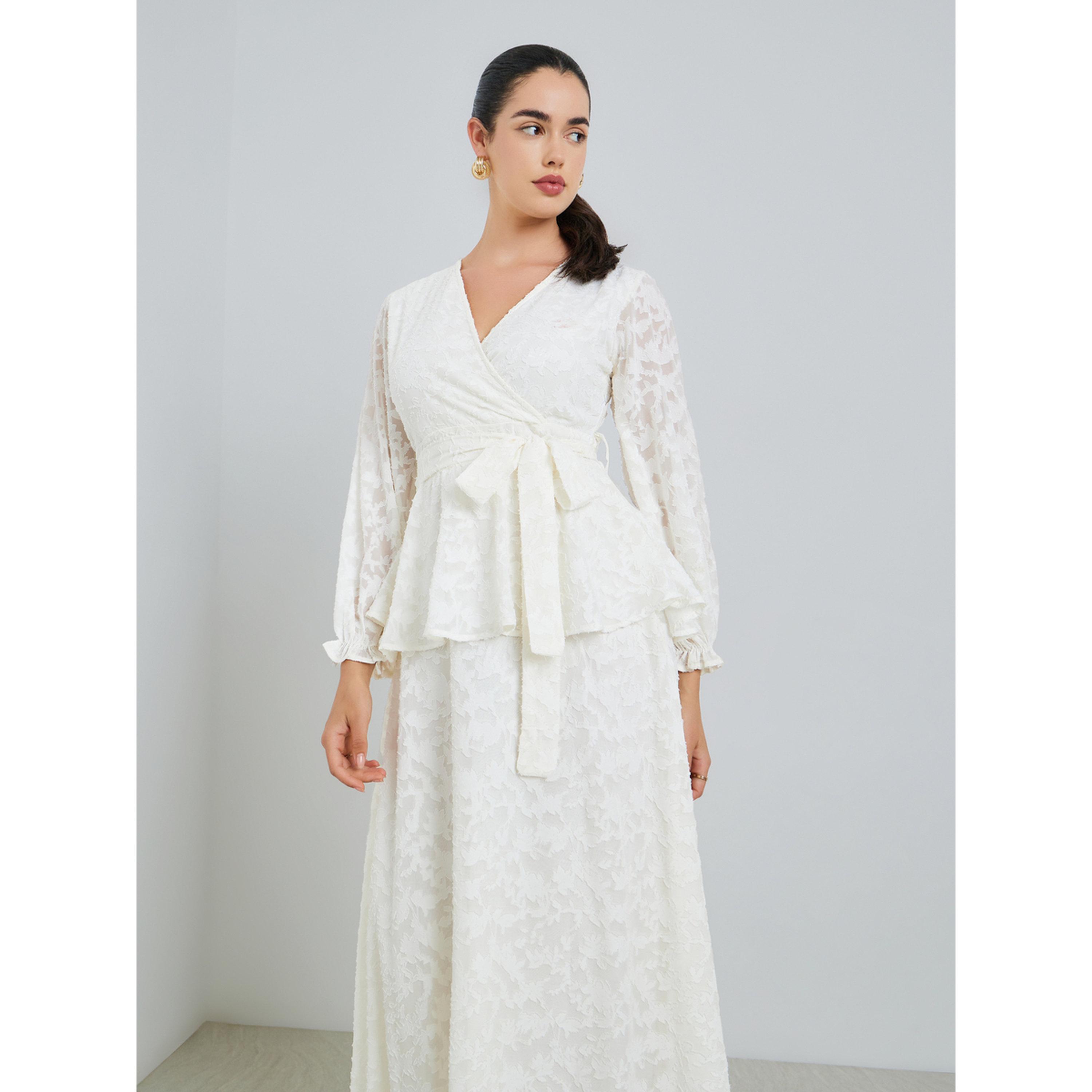 فستان طويل نسائي لف من الدانتيل-women-clothing-dresses-image-2